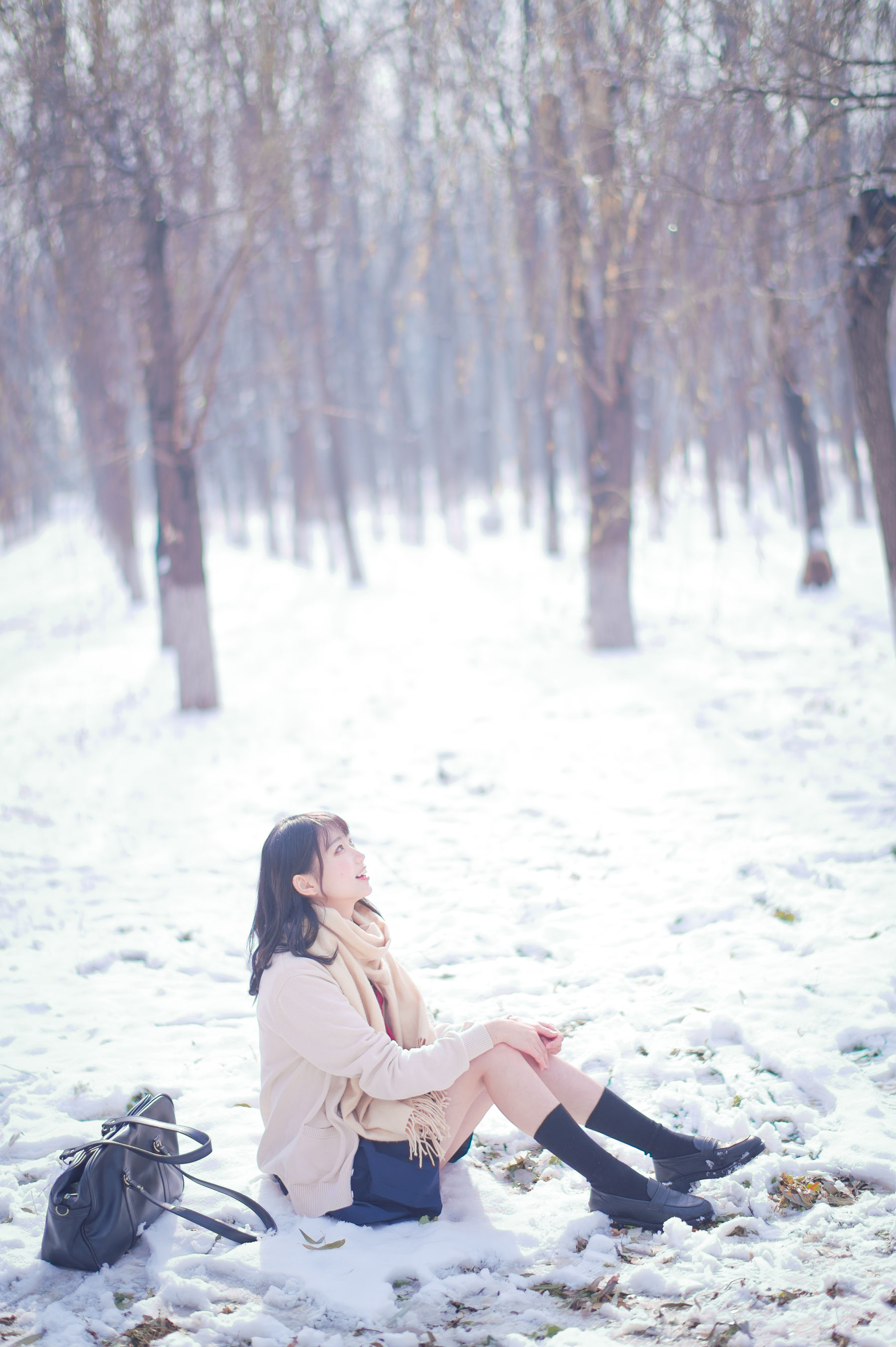 [网红COSER写真] 周叽是可爱兔兔 - 雪景JK