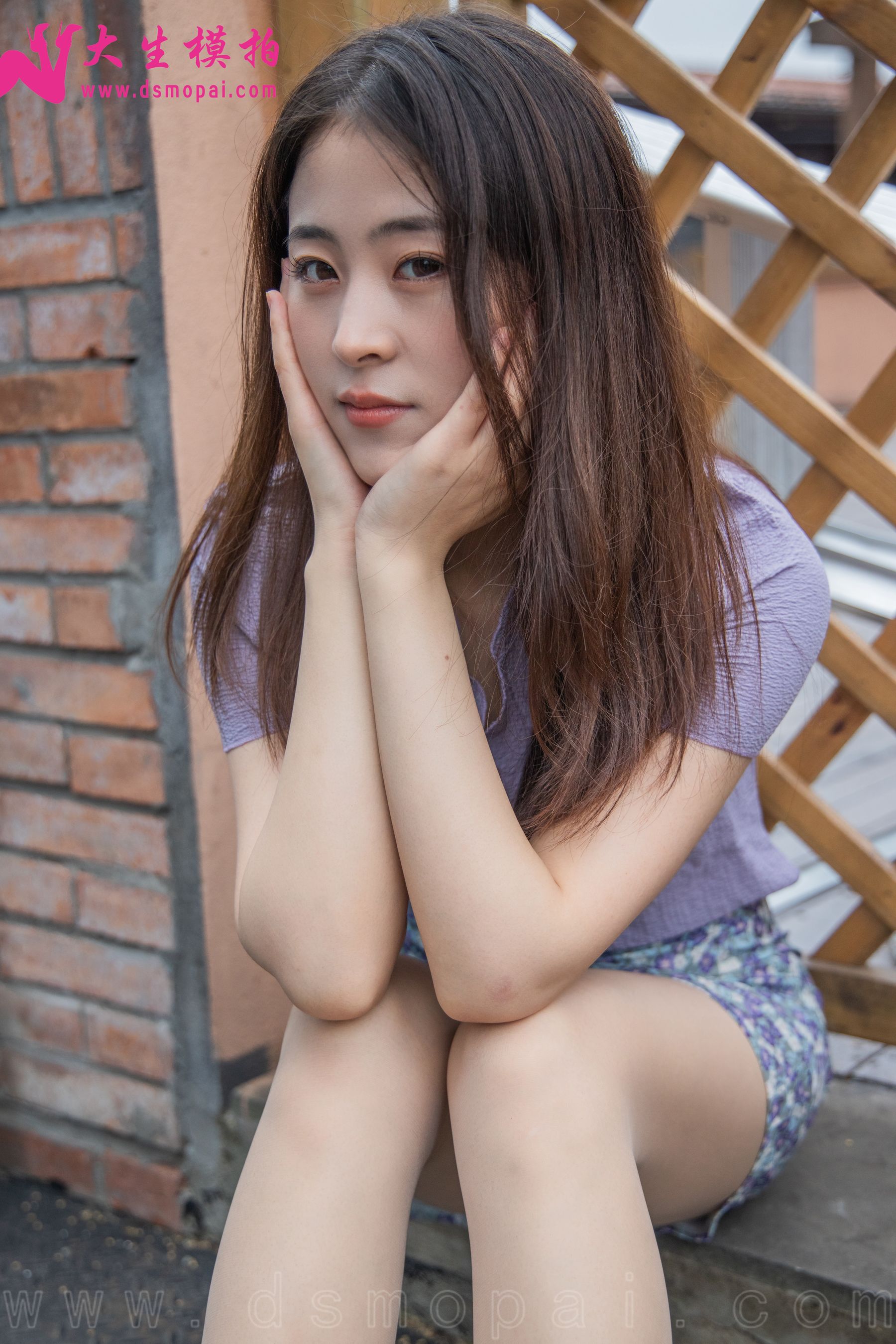 [大生模拍] NO.232 佳宜 碎花短裙 写真套图