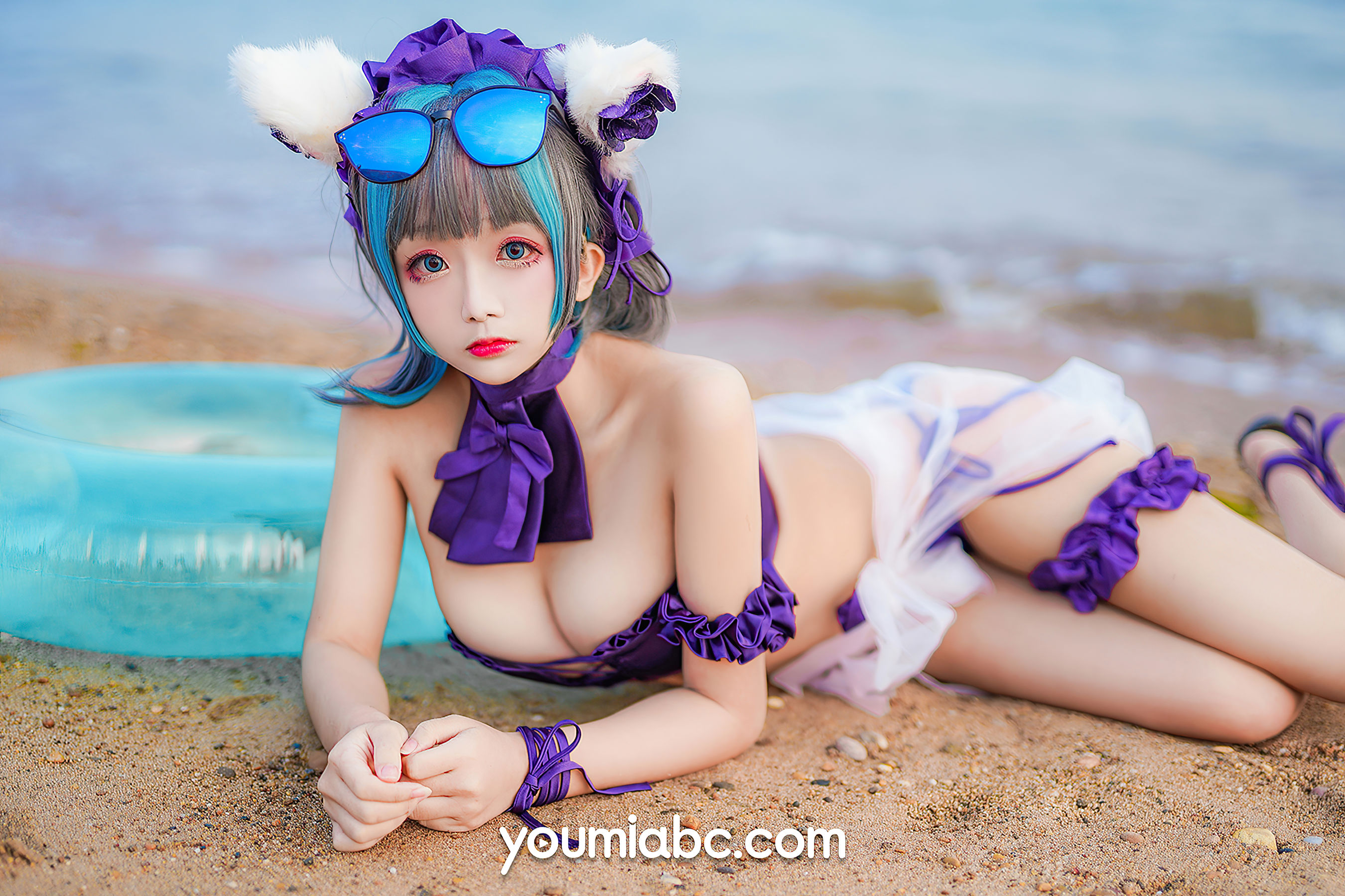 [尤蜜YouMi]  奶泡娇 - 泳装柴郡猫