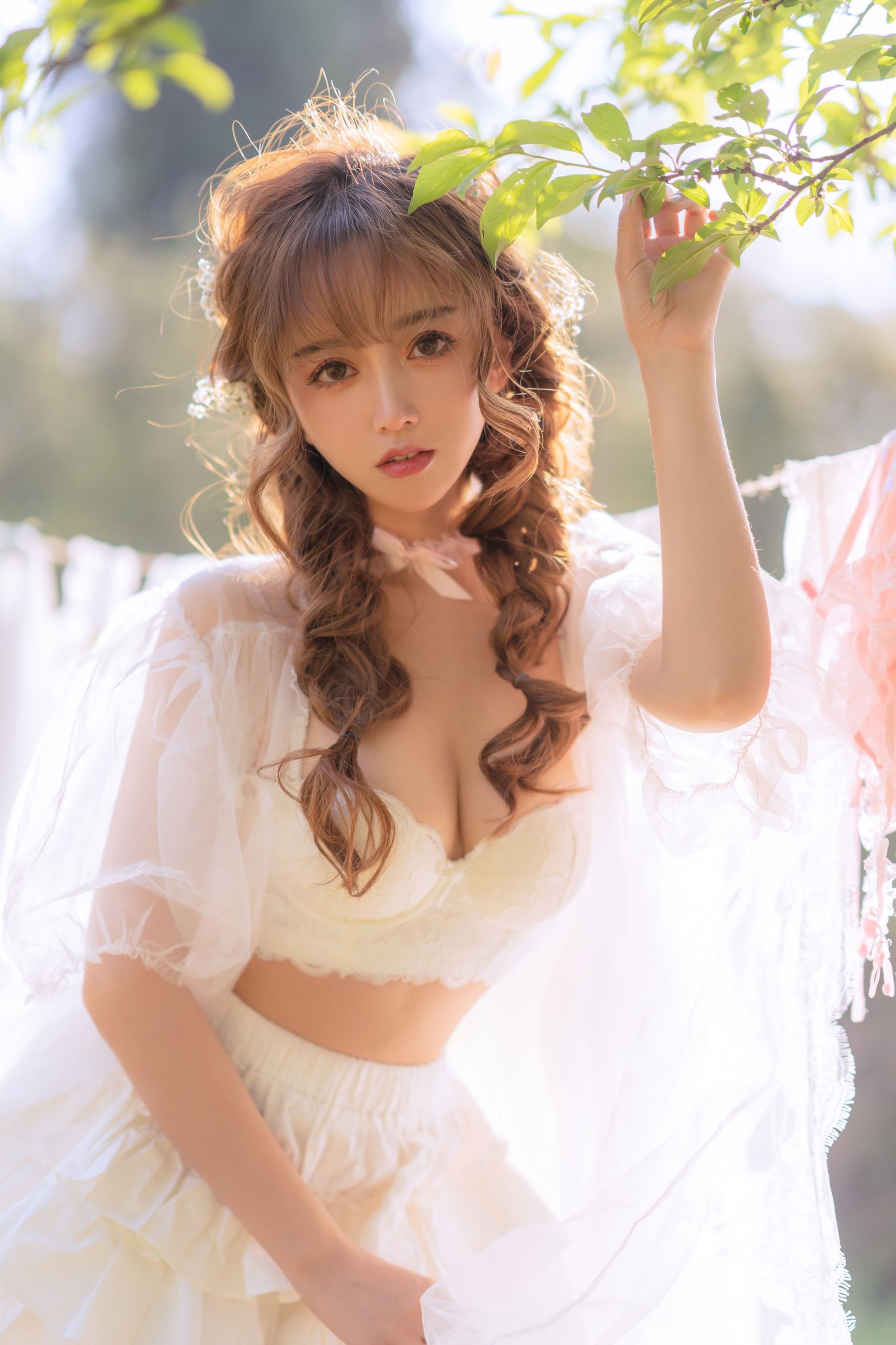 [网红COSER写真] 斗鱼米线线sama写真 - 夏日限定 晒衣服