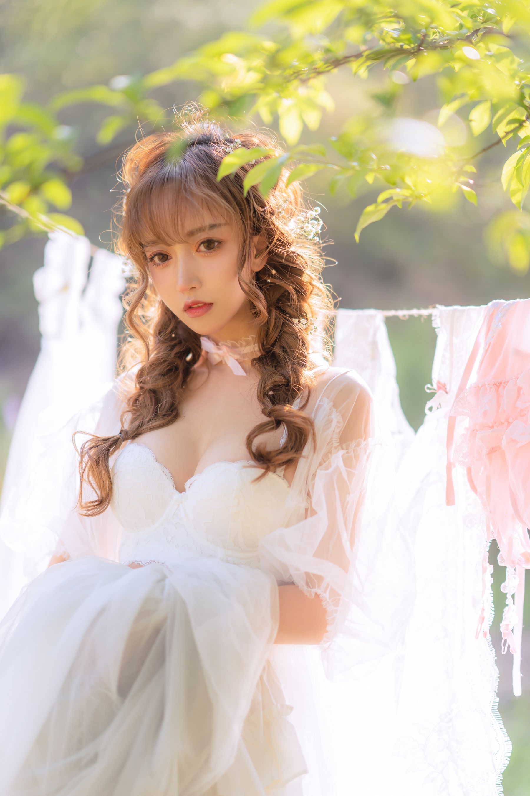 [网红COSER写真] 斗鱼米线线sama写真 - 夏日限定 晒衣服