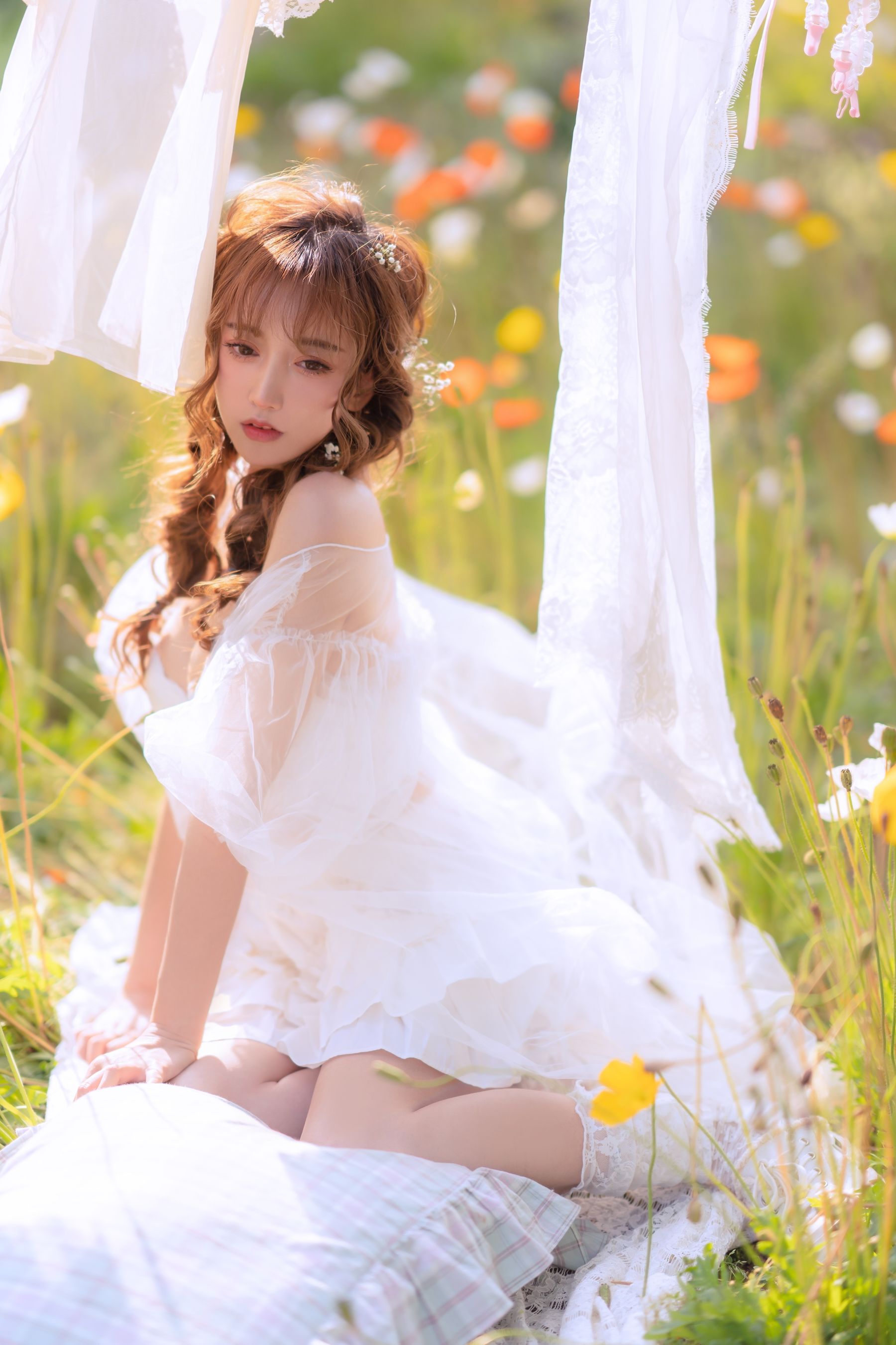 [网红COSER写真] 斗鱼米线线sama写真 - 夏日限定 晒衣服