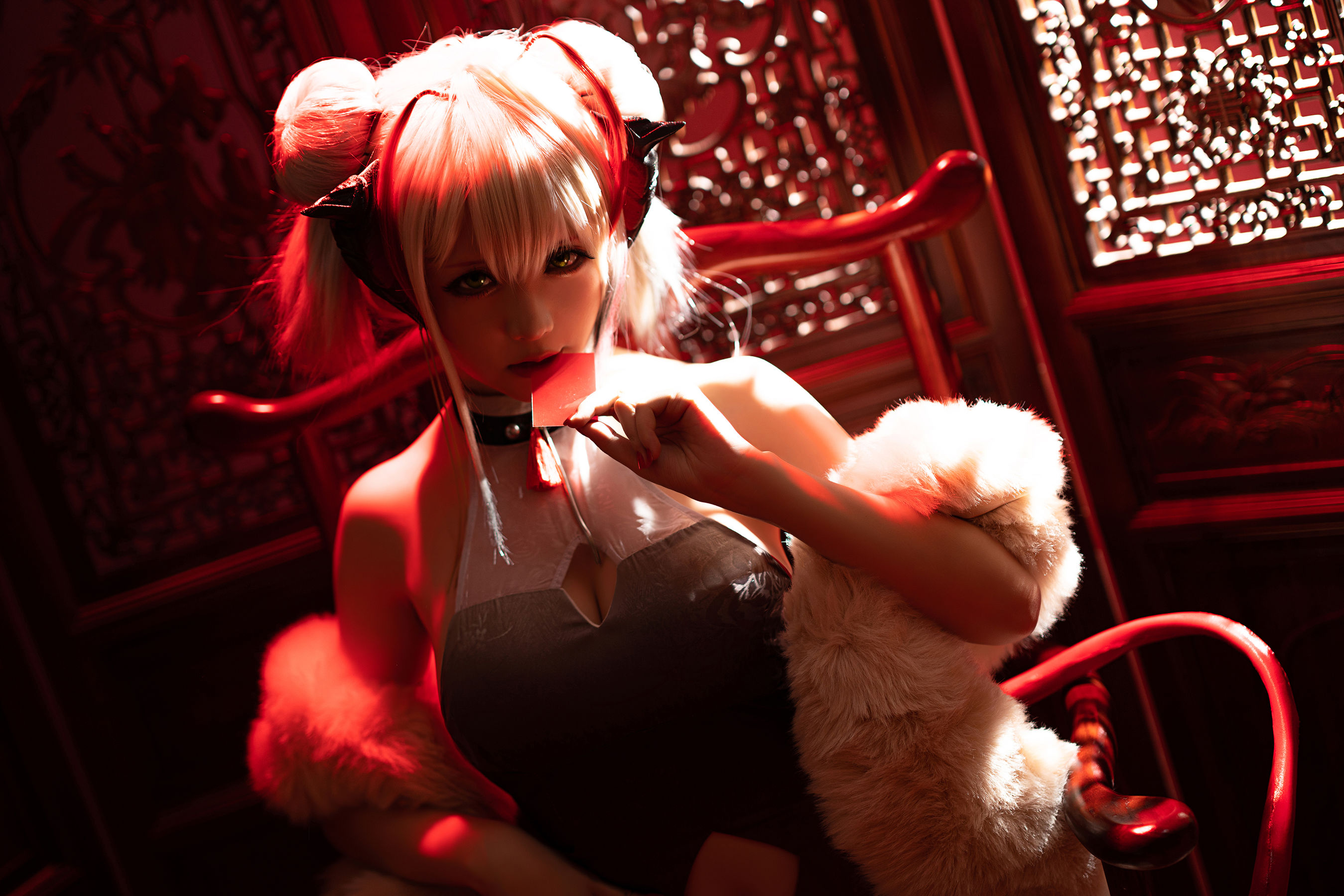 [网红COSER写真] Coser小姐姐星之迟迟 - W-同人旗袍