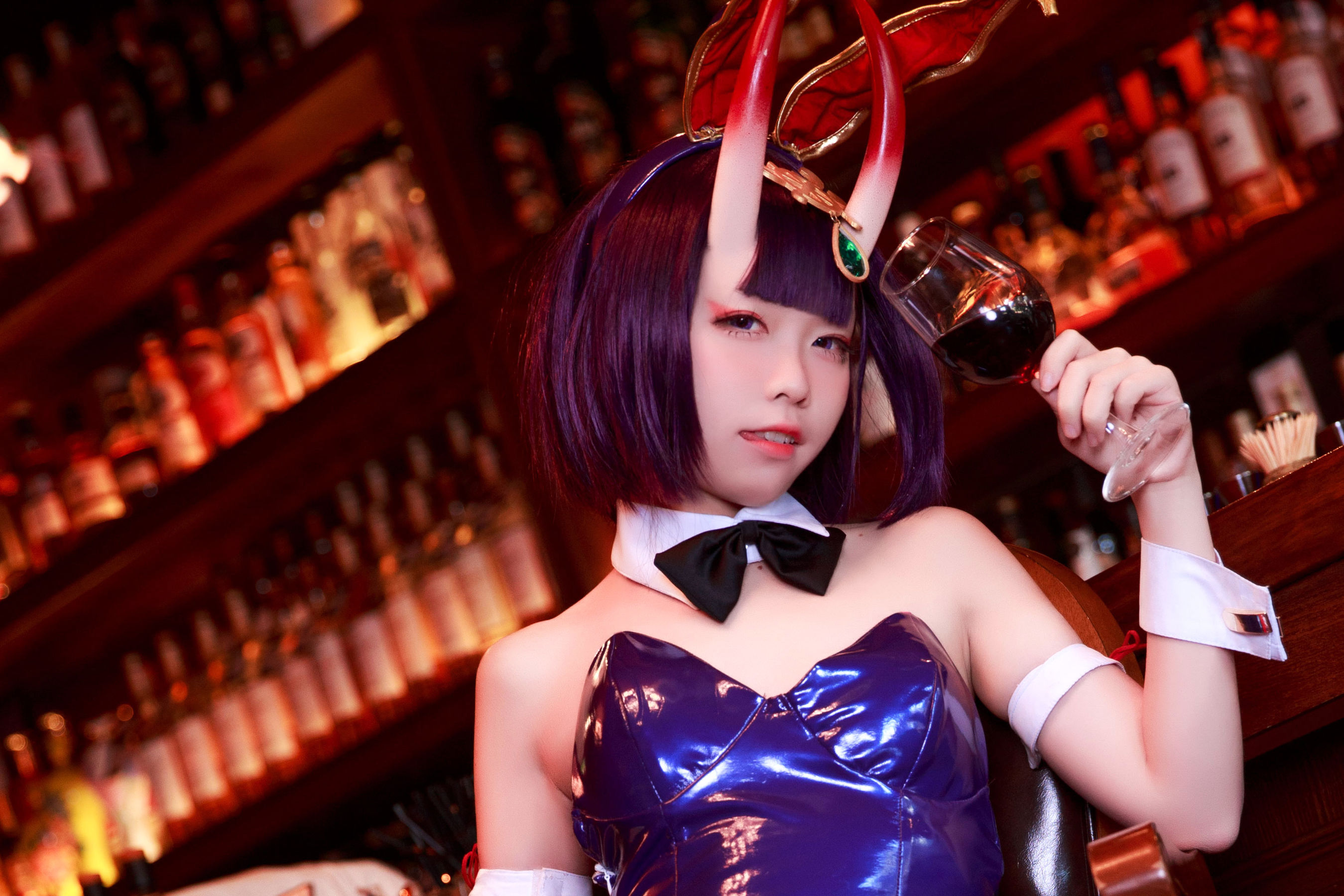 [网红COSER写真] 动漫博主G44不会受伤 - 酒吞兔女郎