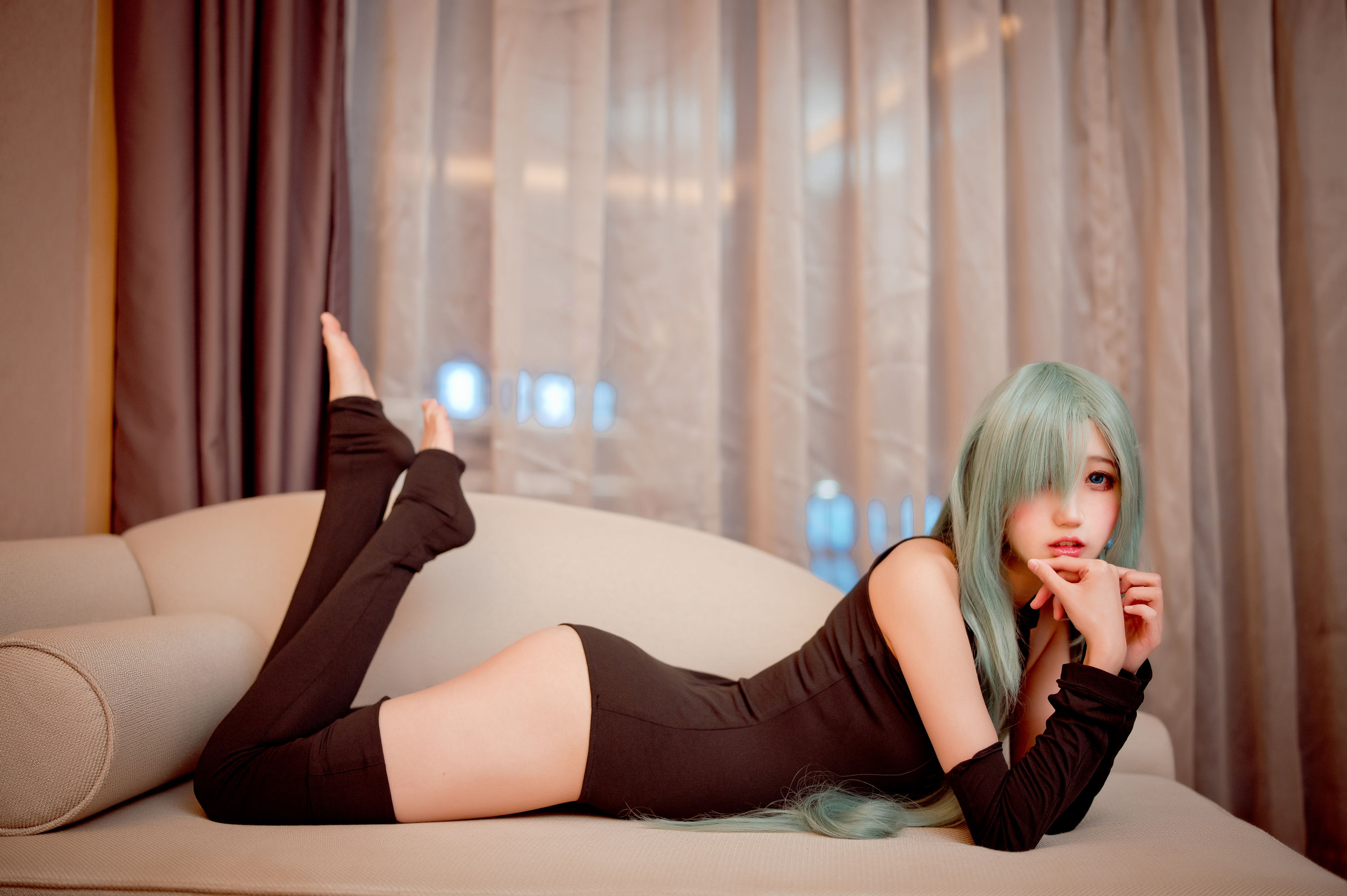 [网红COSER写真] 周叽是可爱兔兔 - 伊丽莎白连体衣