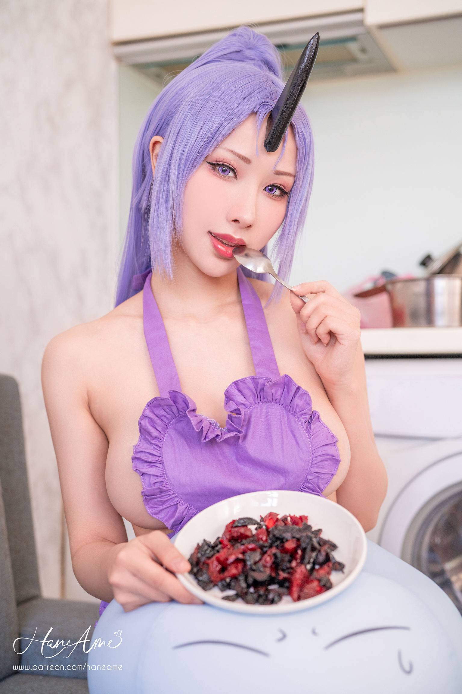 [网红COSER写真] Hane Ame 雨波写真 - 史莱姆紫苑