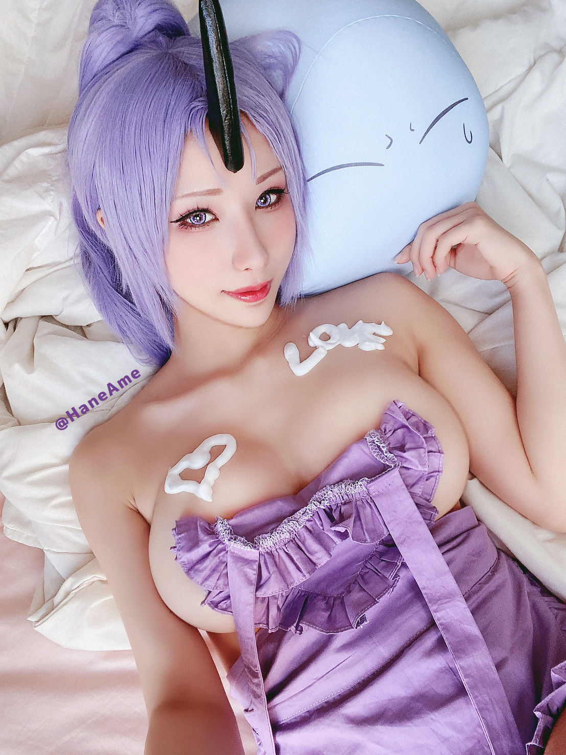[网红COSER写真] Hane Ame 雨波写真 - 史莱姆紫苑