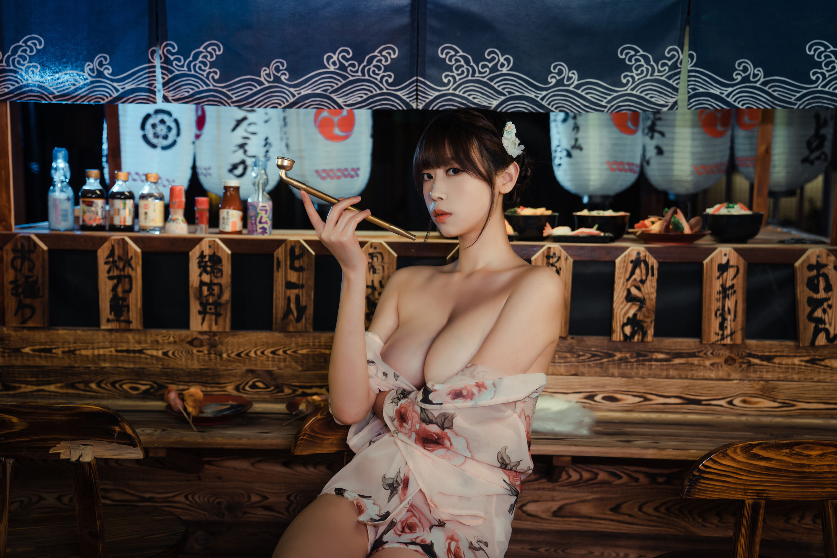 [网红COSER写真] 萌妹奈汐酱nice - 老板娘 4.0