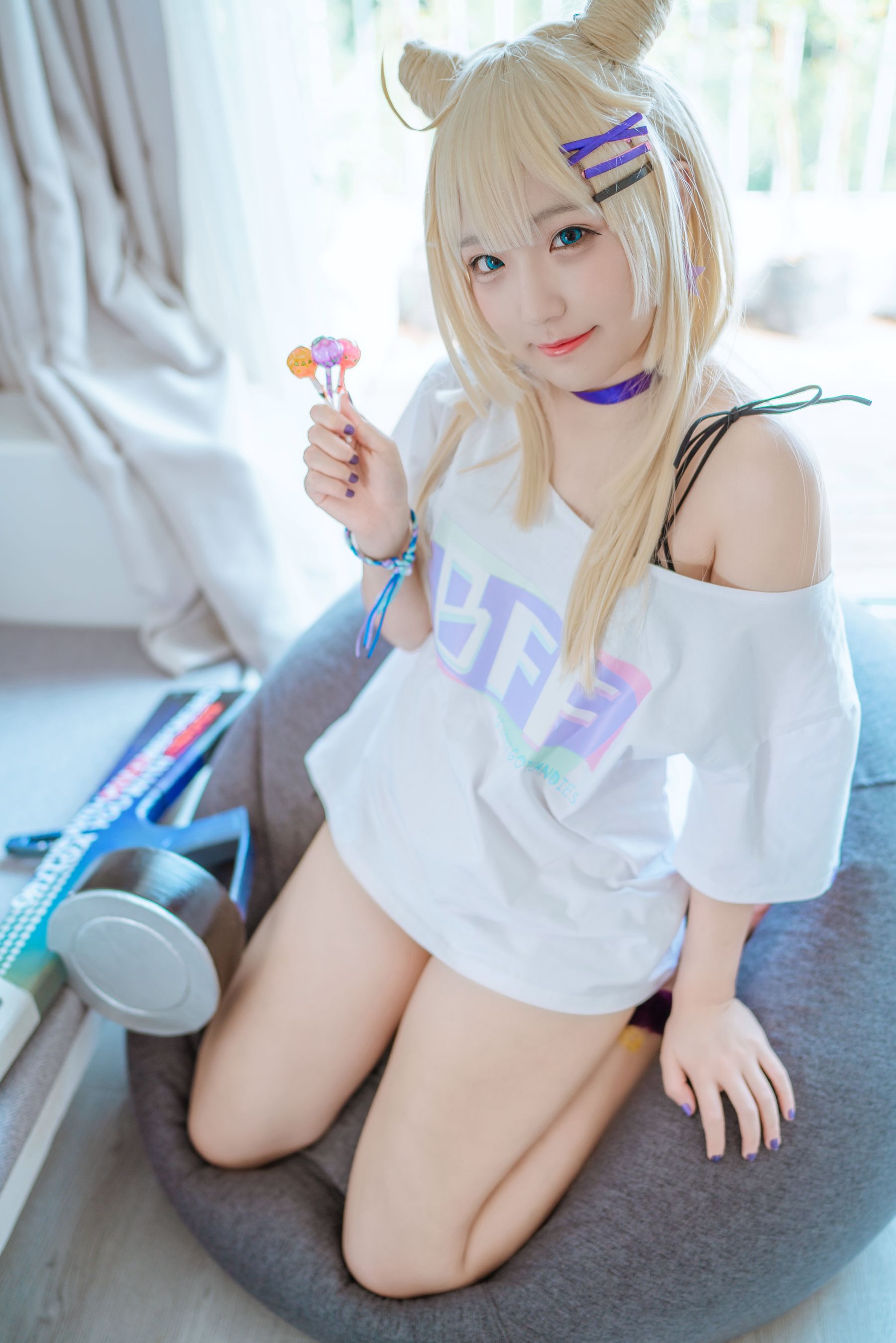 [网红COSER写真] 动漫博主Mime弥美 - 少女前线 AA-12 无烟棒棒糖