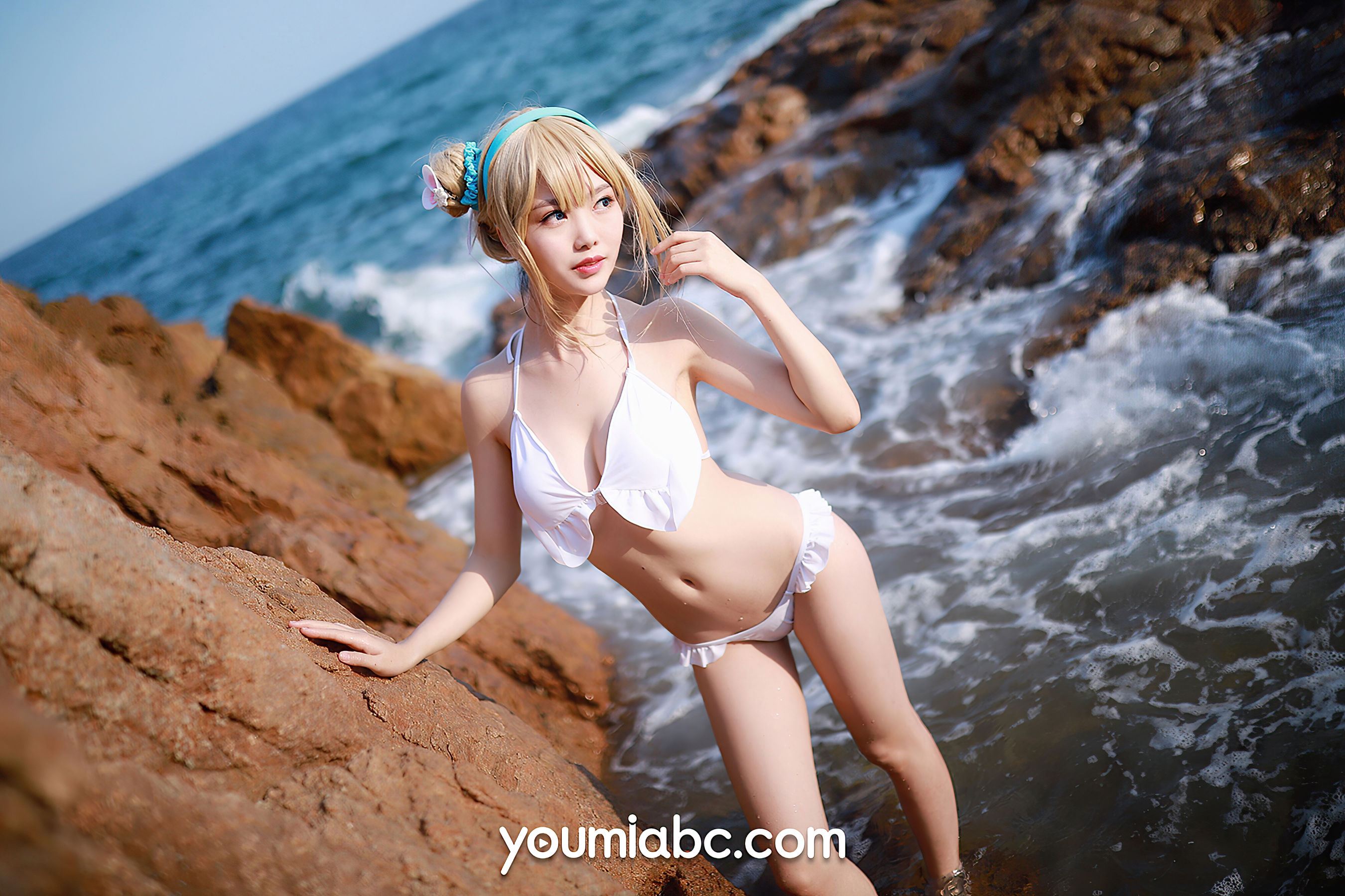 [尤蜜YouMi]  抖娘利世 海边的索米