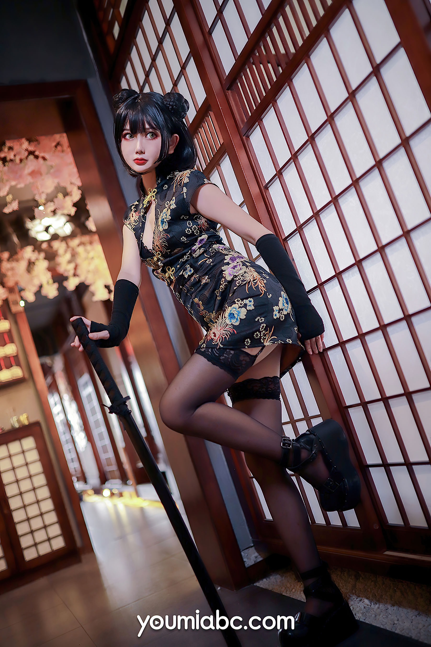 [尤蜜YouMi]  您的蛋蛋 旗袍武士娘