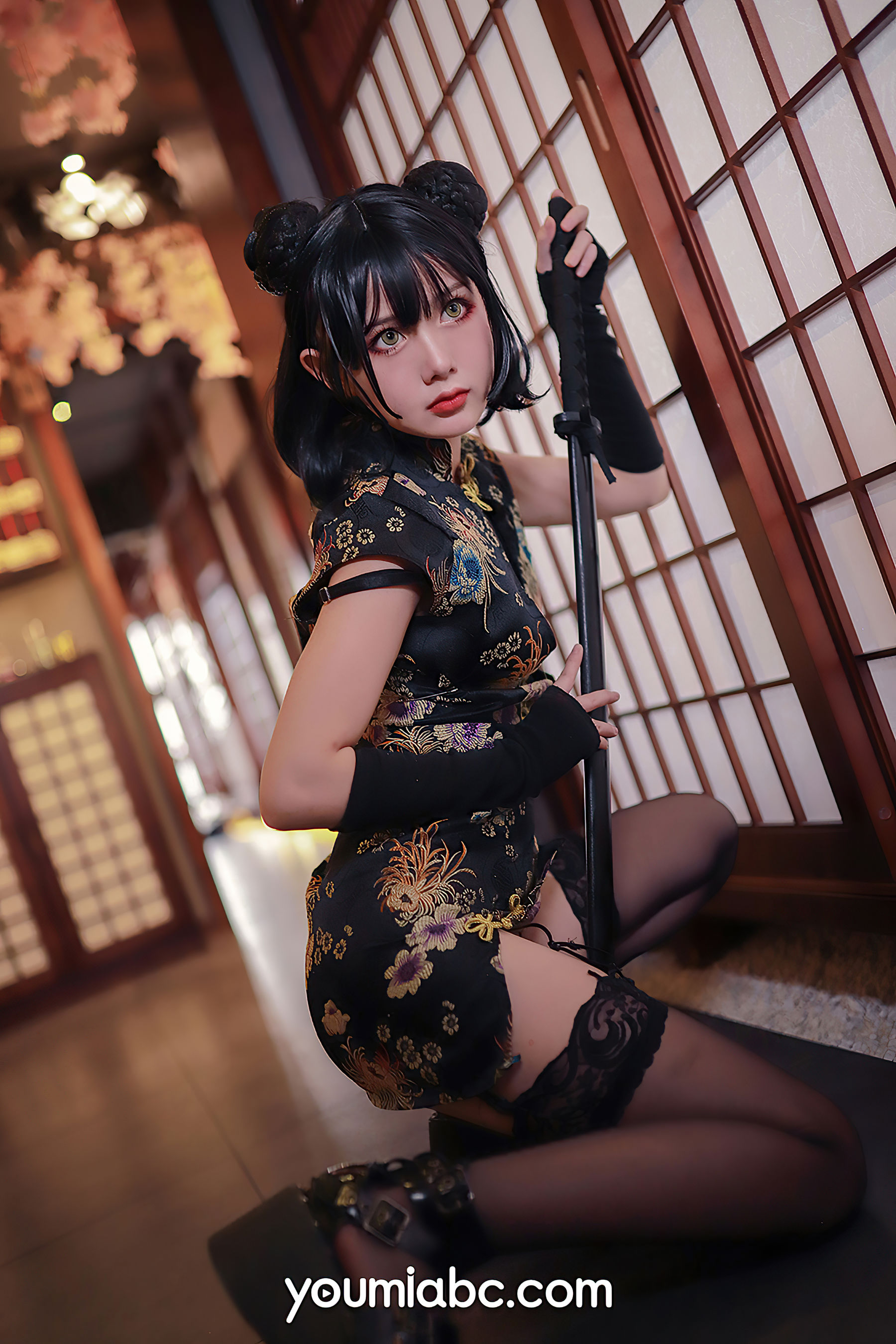 [尤蜜YouMi]  您的蛋蛋 旗袍武士娘