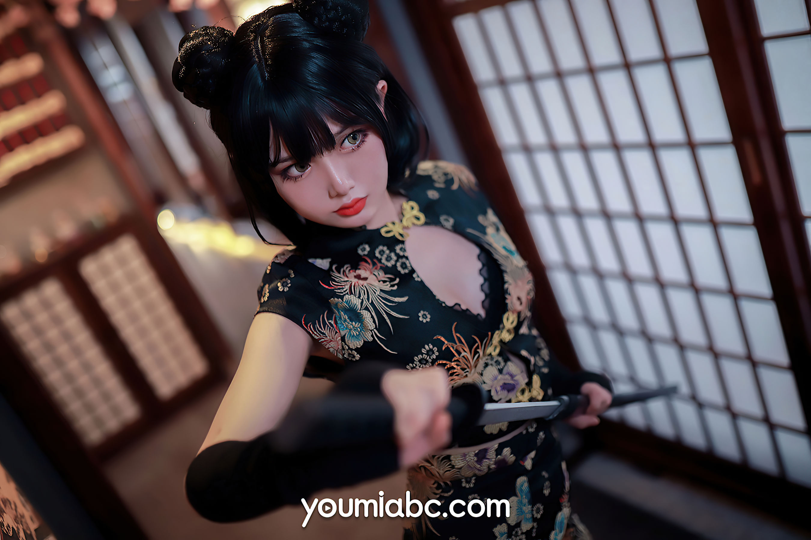 [尤蜜YouMi]  您的蛋蛋 旗袍武士娘