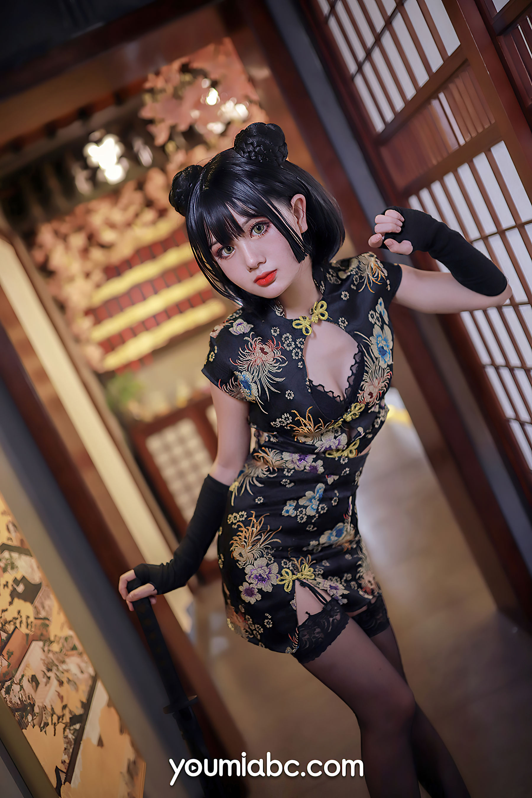 [尤蜜YouMi]  您的蛋蛋 旗袍武士娘