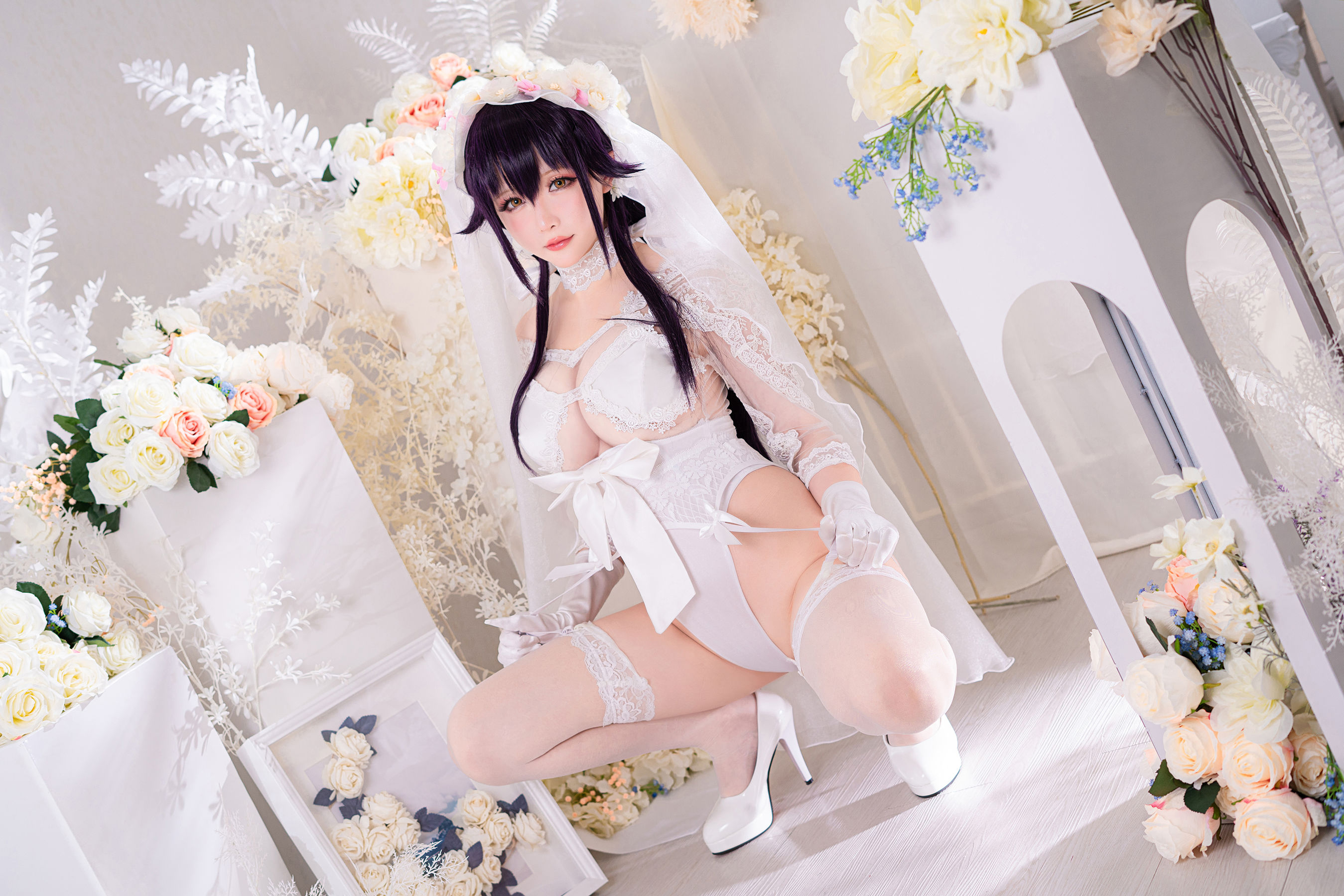 [网红COSER写真] Coser小姐姐星之迟迟 - 纯白と漆黑《吾妻》