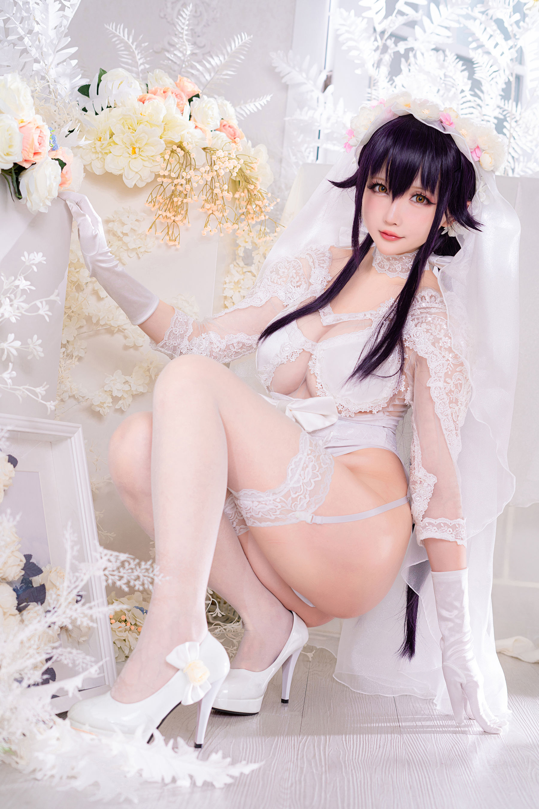 [网红COSER写真] Coser小姐姐星之迟迟 - 纯白と漆黑《吾妻》