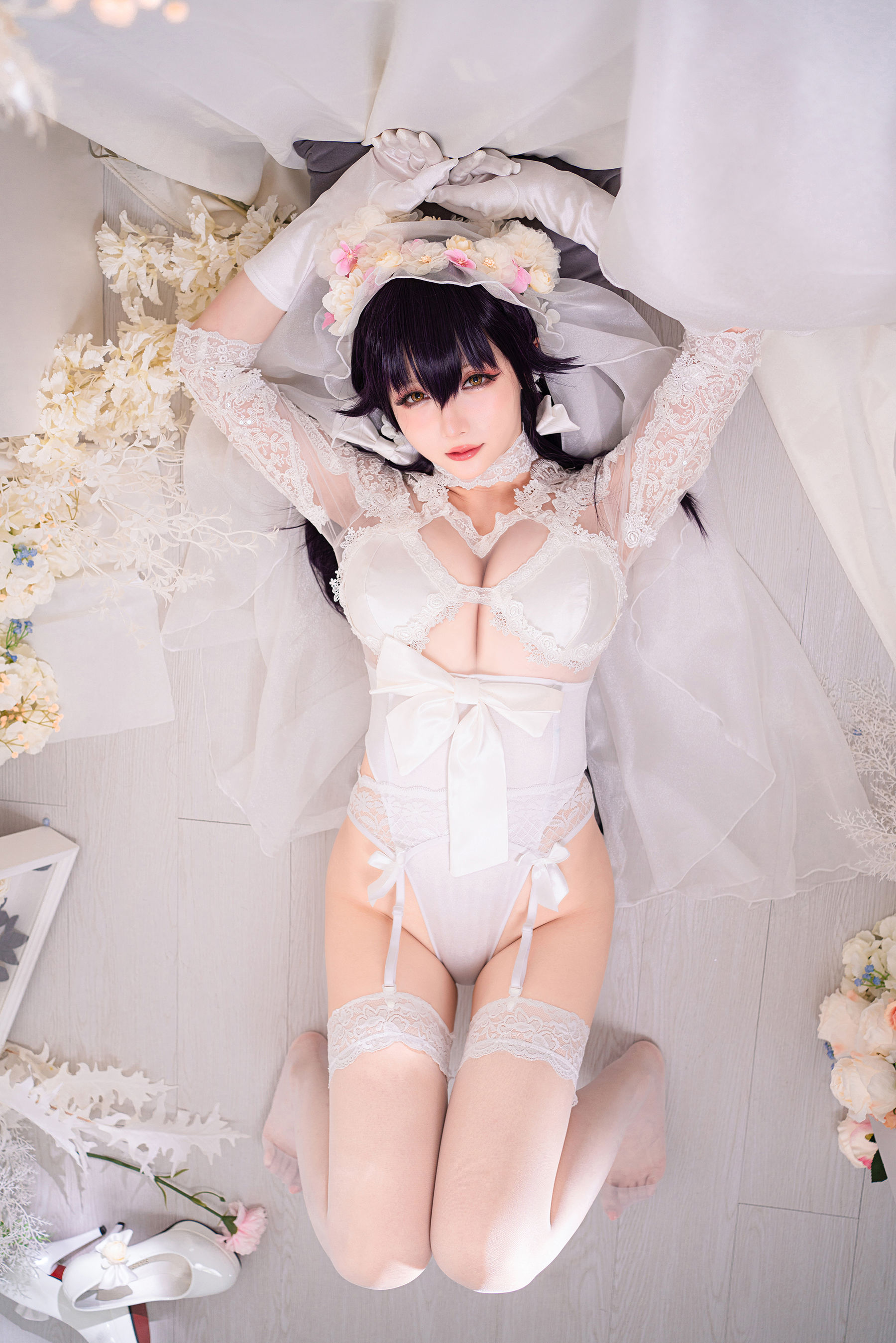 [网红COSER写真] Coser小姐姐星之迟迟 - 纯白と漆黑《吾妻》