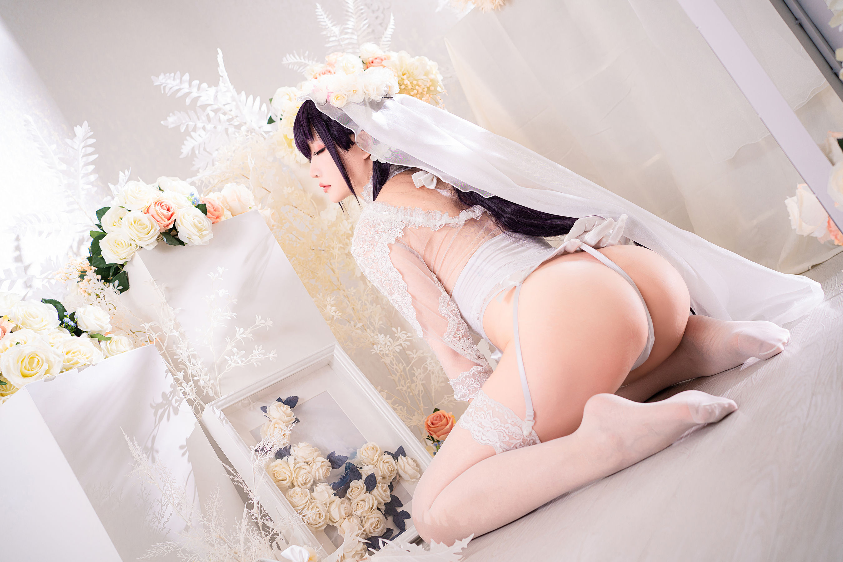 [网红COSER写真] Coser小姐姐星之迟迟 - 纯白と漆黑《吾妻》
