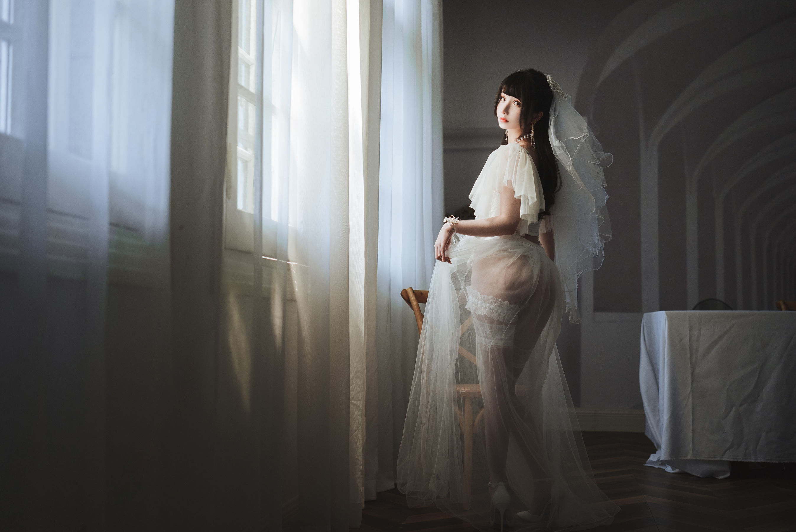 [网红COSER写真] COS福利rioko凉凉子 - 透明婚纱