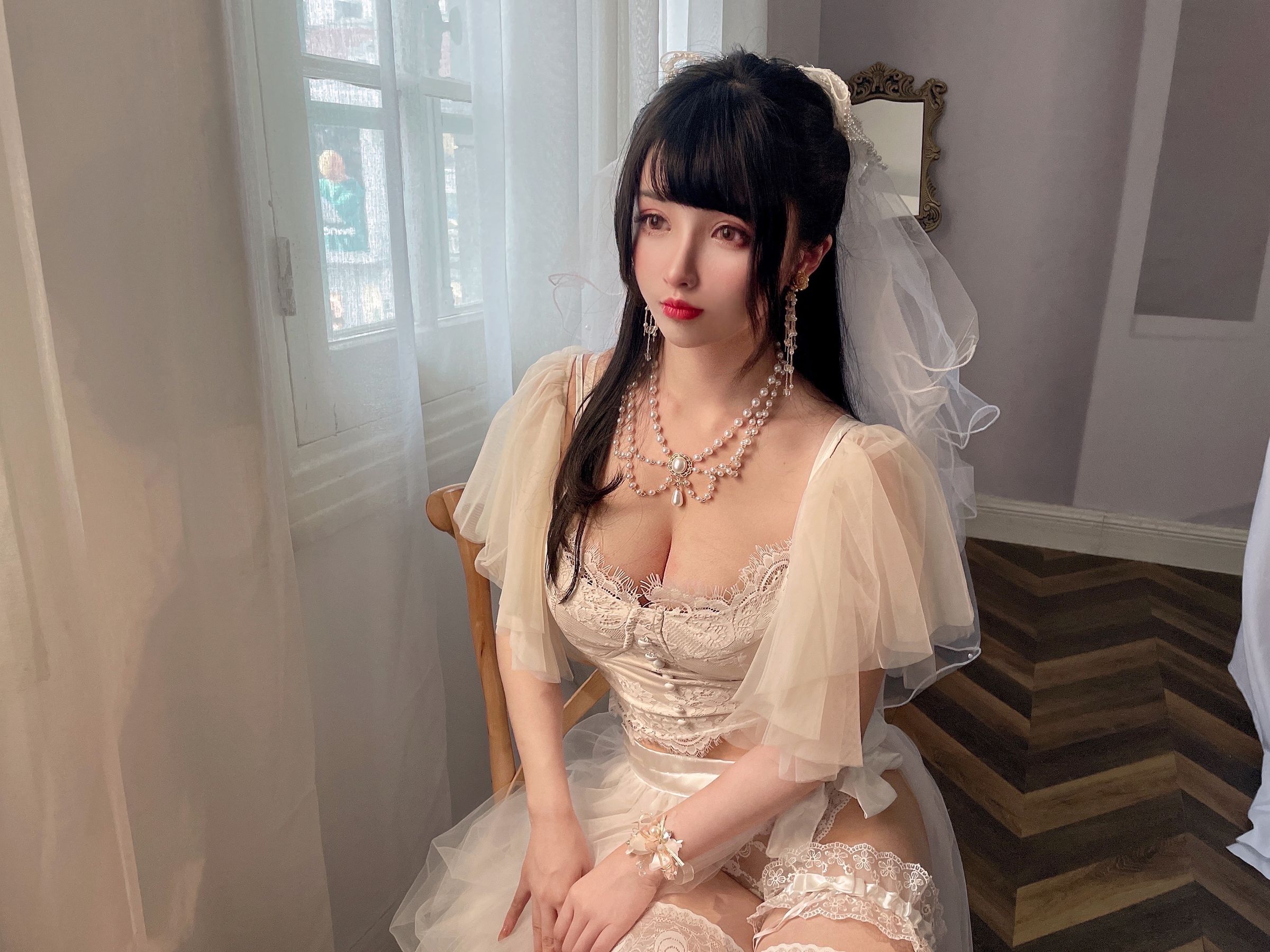 [网红COSER写真] COS福利rioko凉凉子 - 透明婚纱
