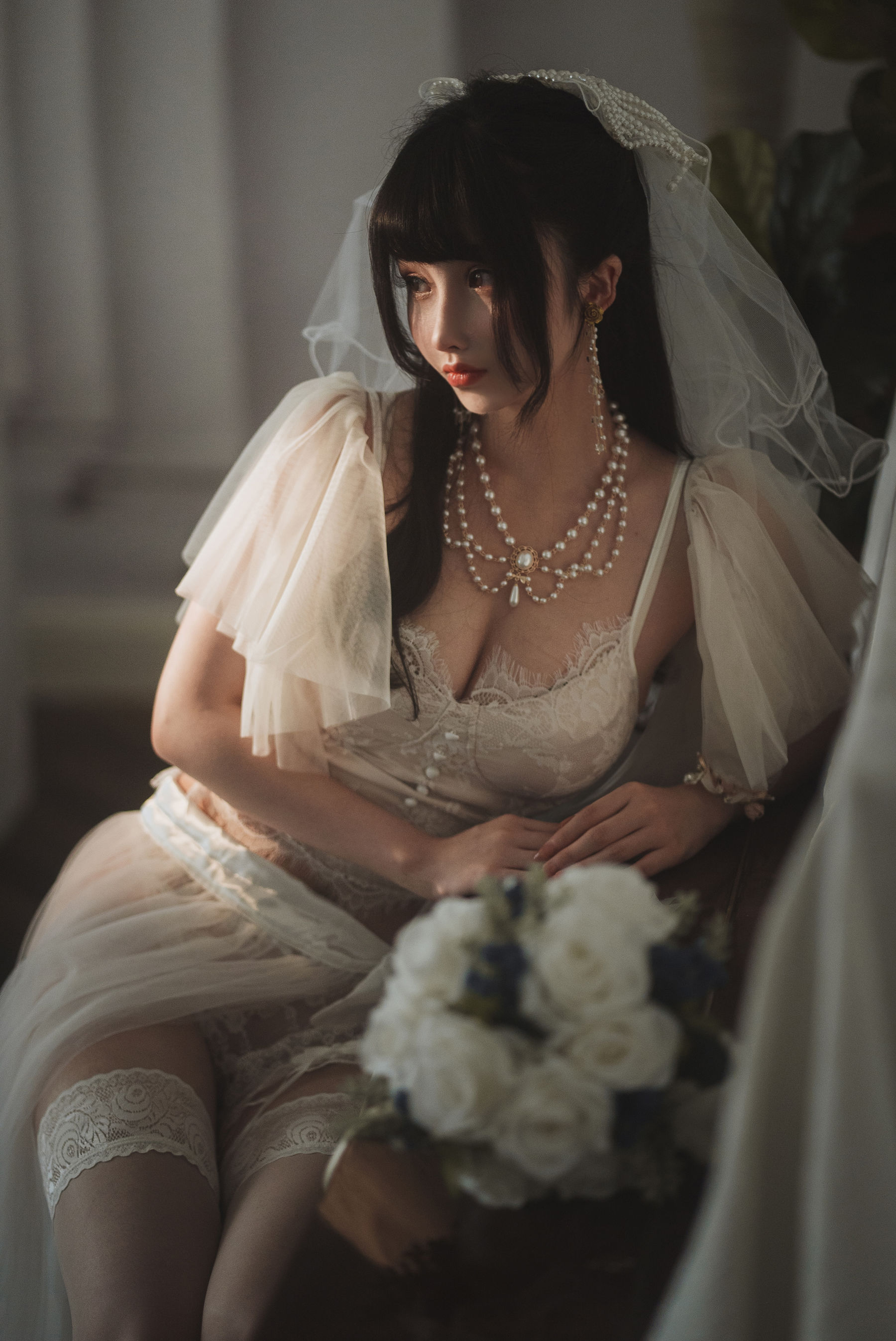 [网红COSER写真] COS福利rioko凉凉子 - 透明婚纱