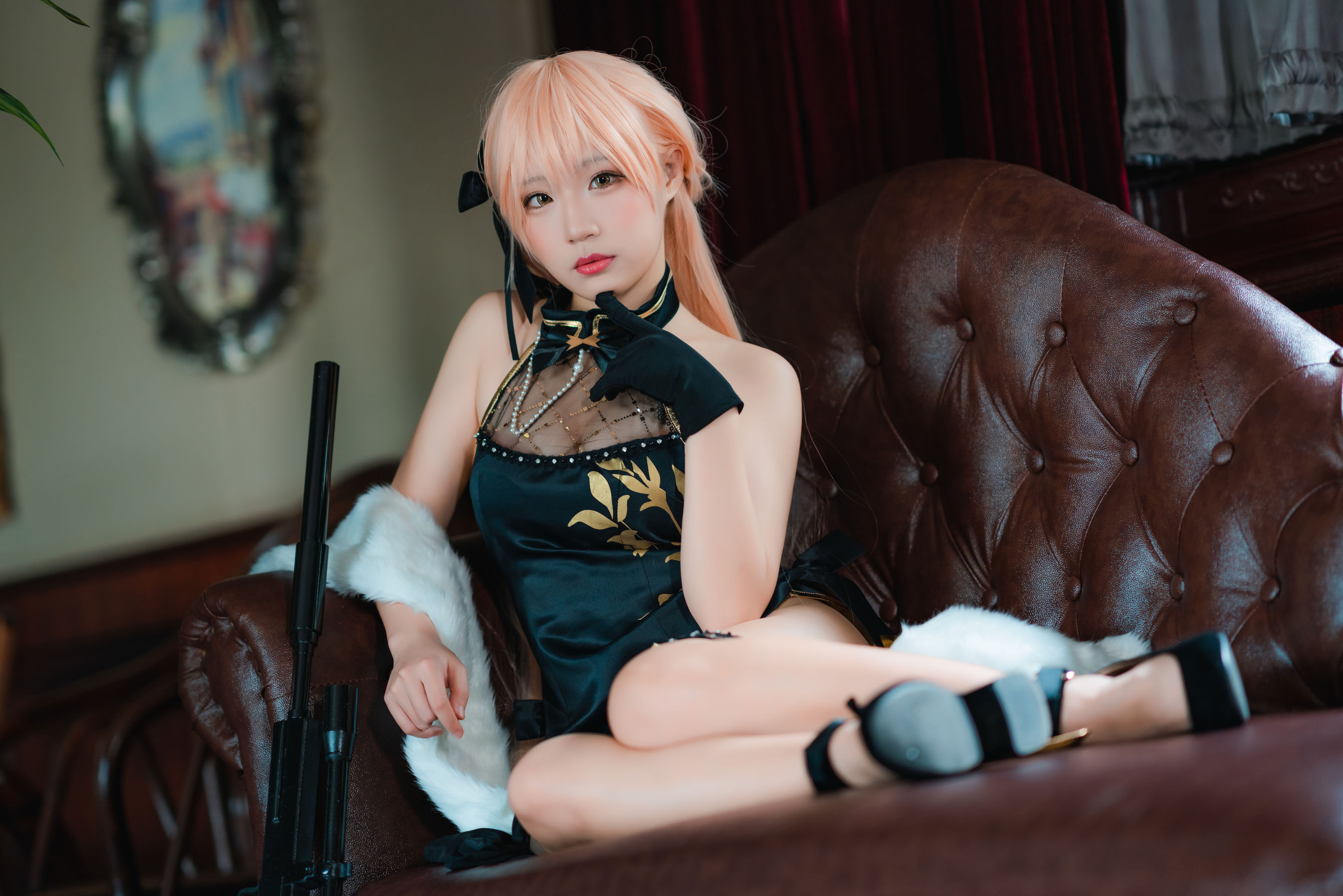 [网红COSER写真] 动漫博主Mime弥美 - 少女前线 OTS-14 紫雨心