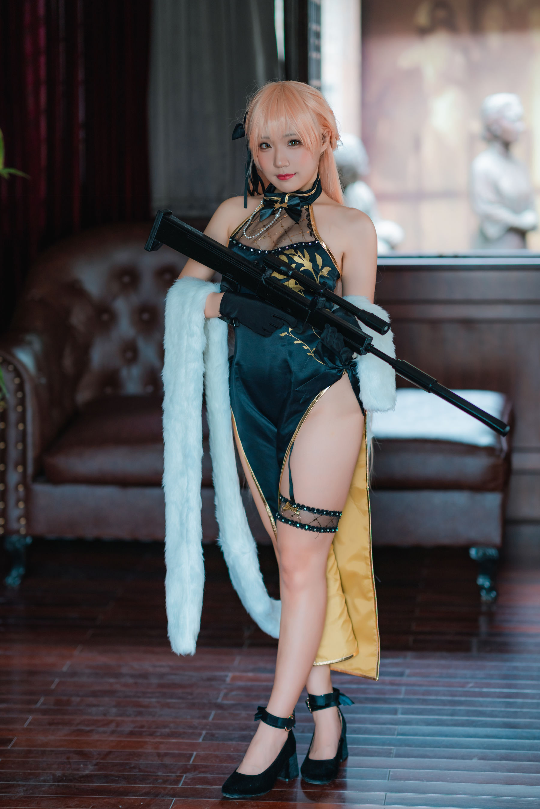 [网红COSER写真] 动漫博主Mime弥美 - 少女前线 OTS-14 紫雨心