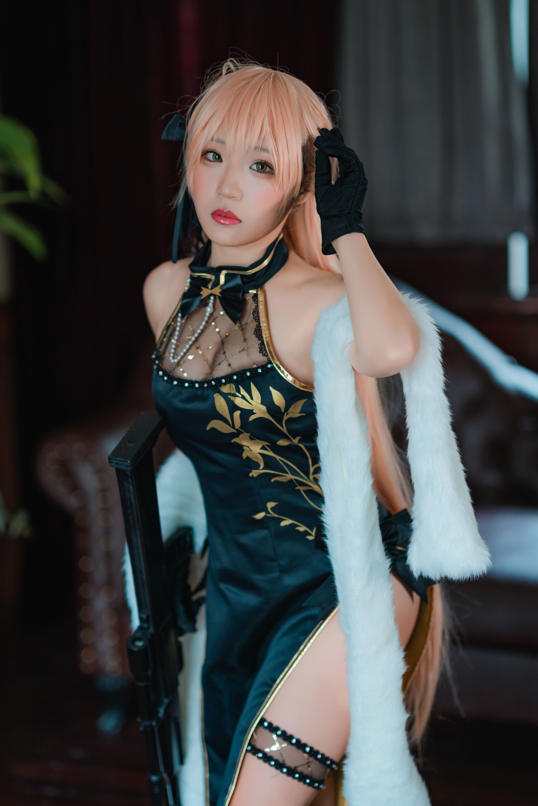 [网红COSER写真] 动漫博主Mime弥美 - 少女前线 OTS-14 紫雨心