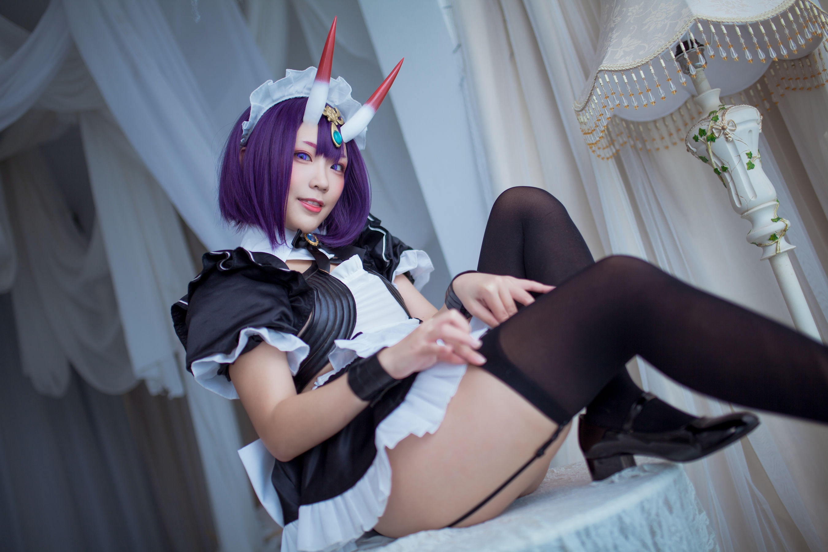 [网红COSER写真] 动漫博主Mime弥美 - 酒呑童子女仆