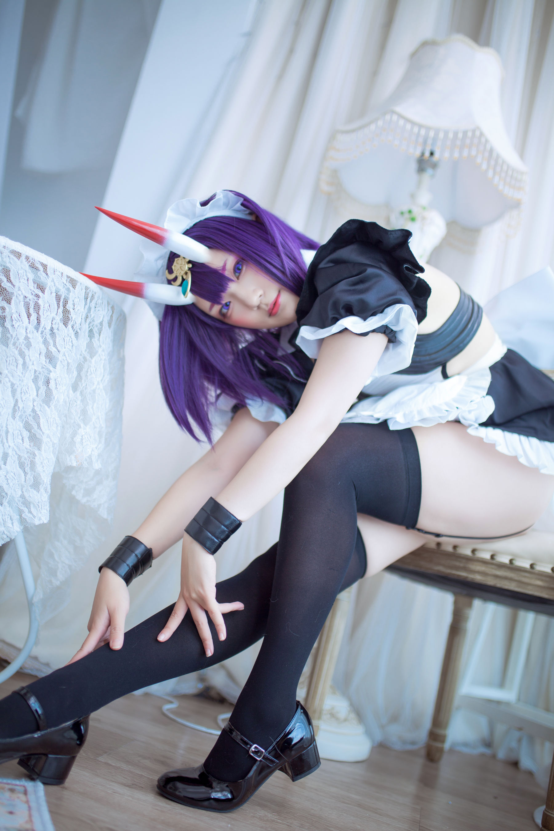 [网红COSER写真] 动漫博主Mime弥美 - 酒呑童子女仆