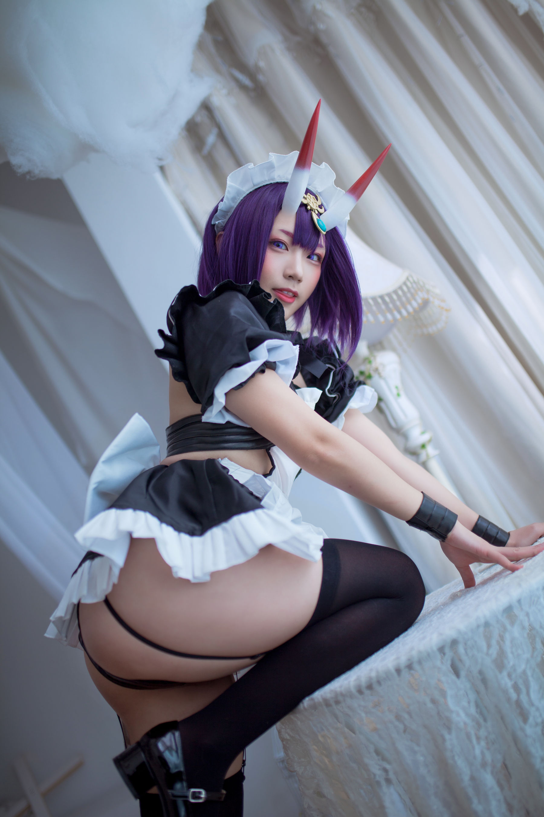 [网红COSER写真] 动漫博主Mime弥美 - 酒呑童子女仆