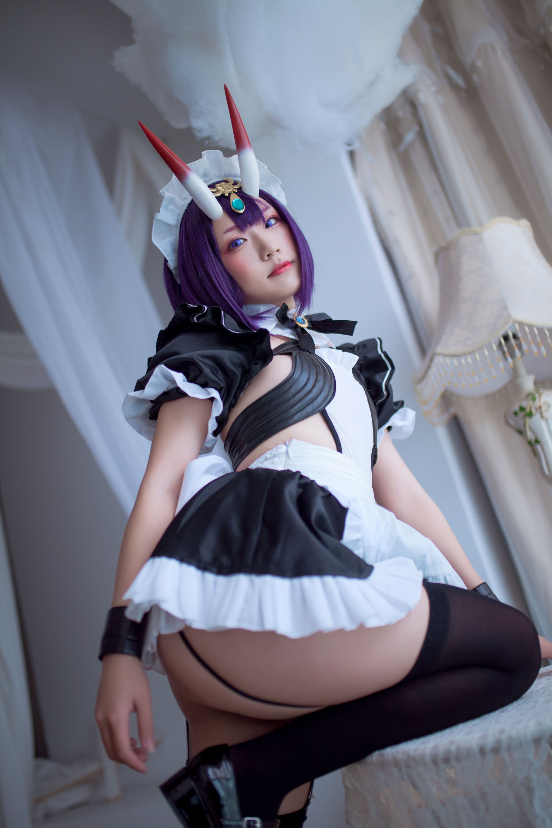 [网红COSER写真] 动漫博主Mime弥美 - 酒呑童子女仆