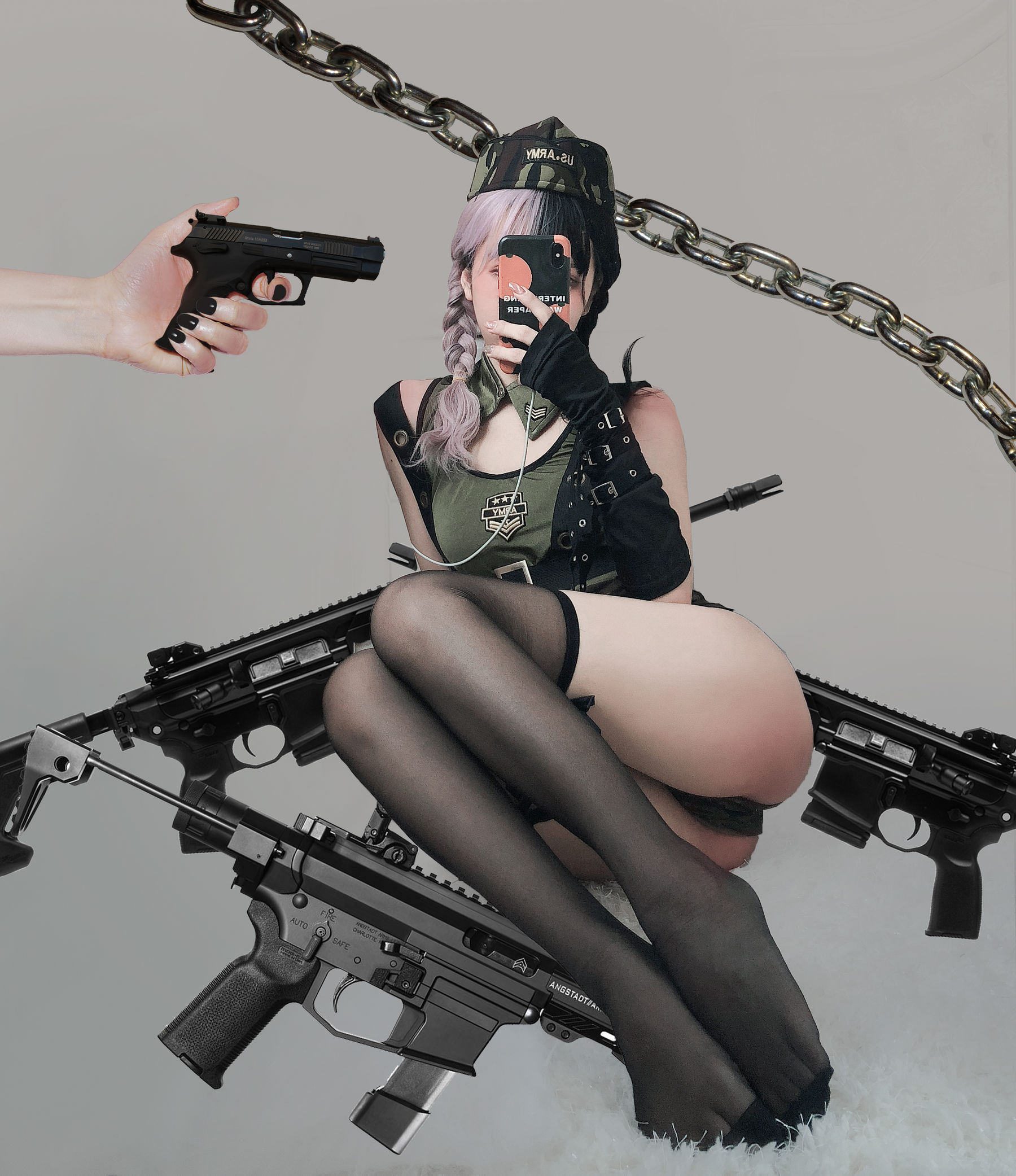 [网红COSER写真] 动漫博主果咩酱w - 战地甜心