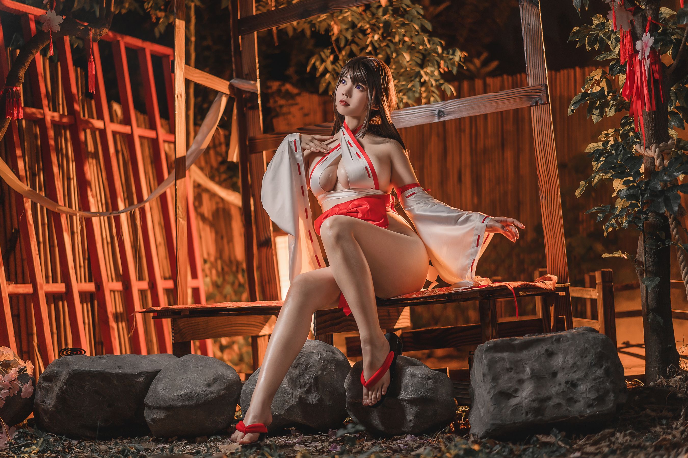[网红COSER写真] 啊日日_Ganlory - 绳与巫女
