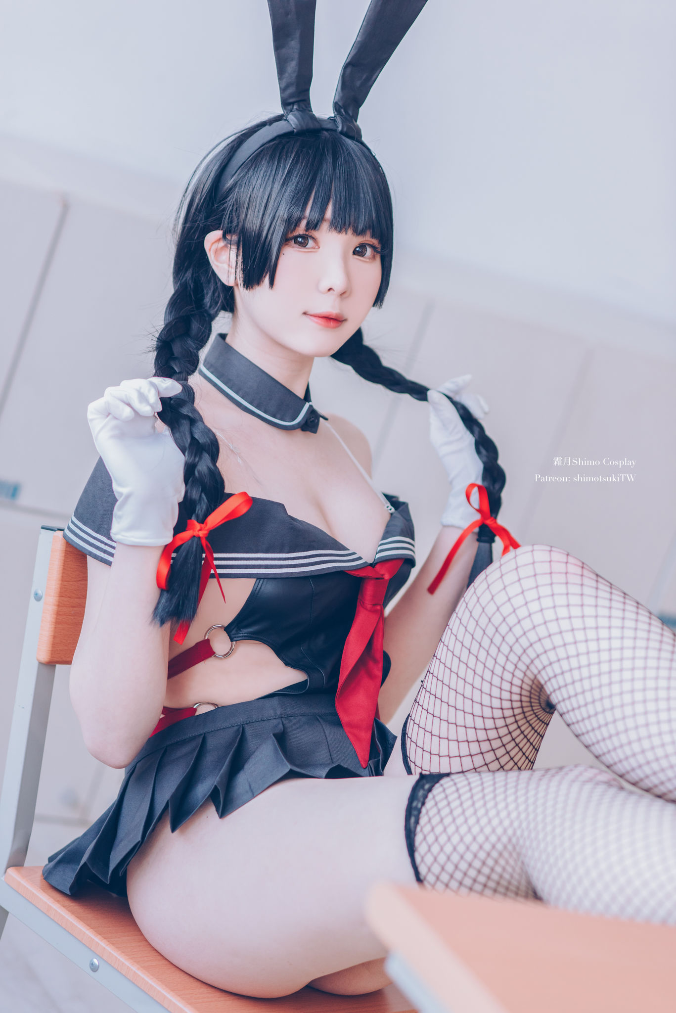 [网红COSER写真] 微博妹纸霜月shimo - 卯月桃子 水手服兔女郎