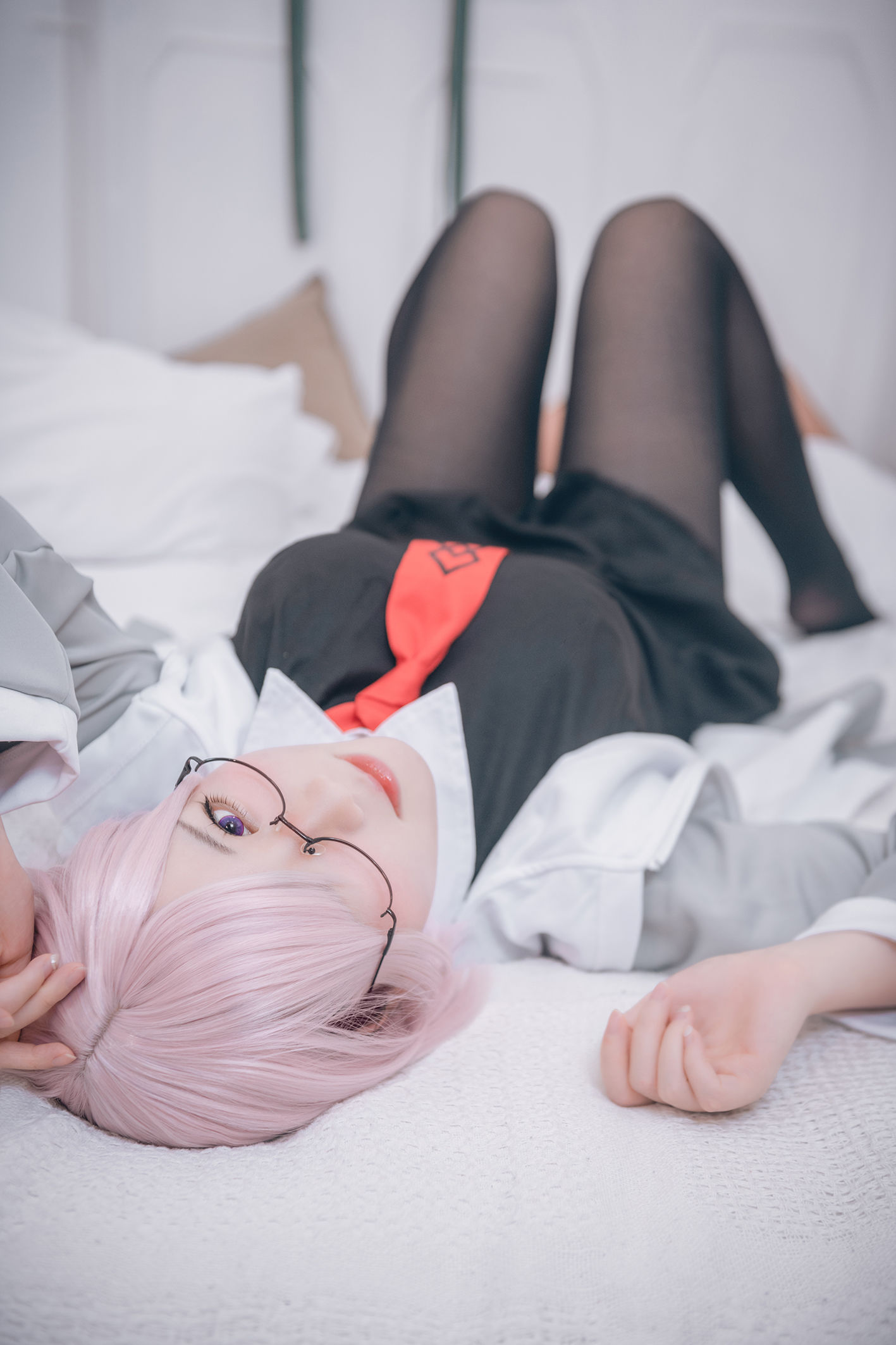 [网红COSER写真] 微肉感萌妹是本末末 - 玛修常服＆猫咪下着
