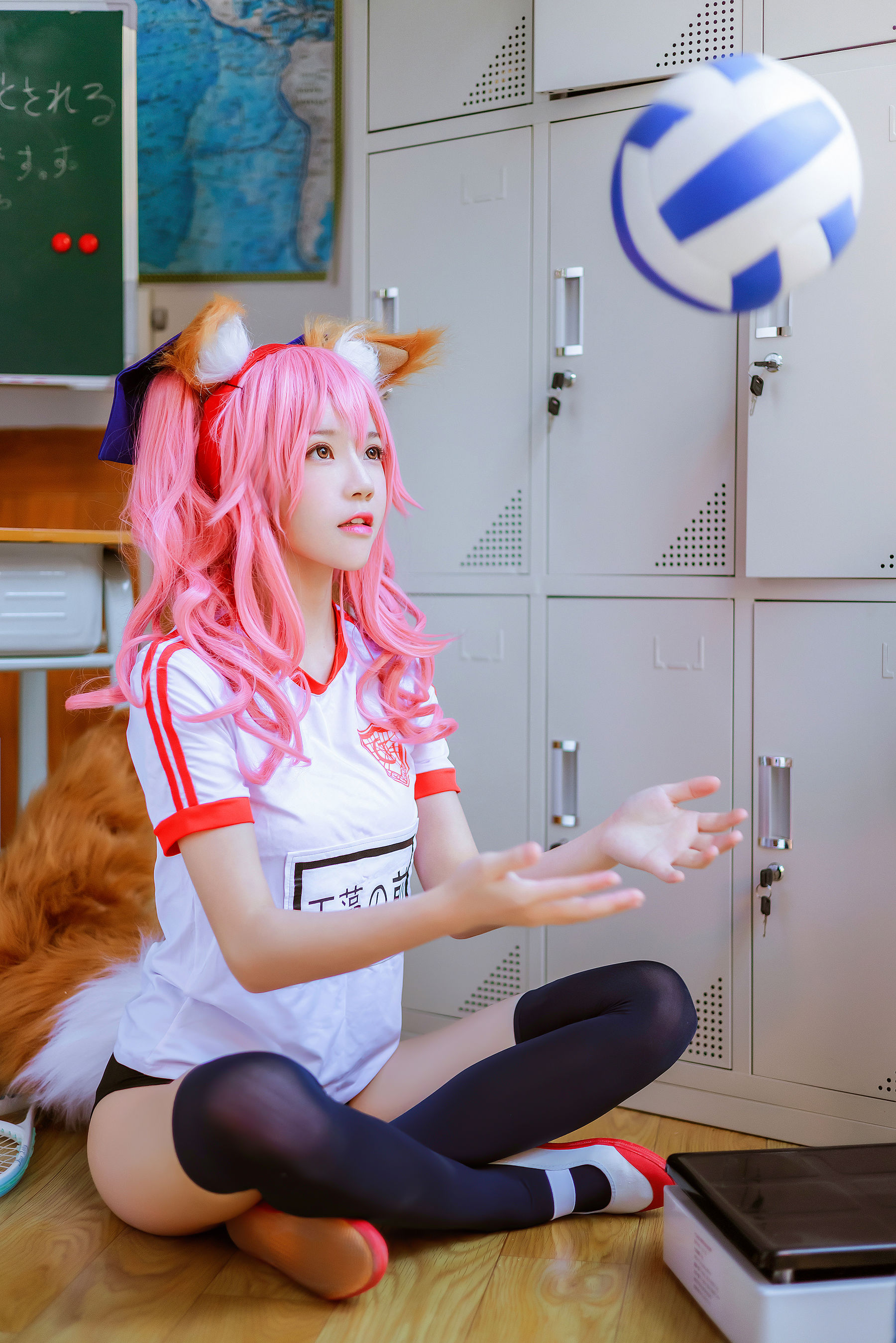 [网红COSER写真] 桜桃喵 - 玉藻前体操服
