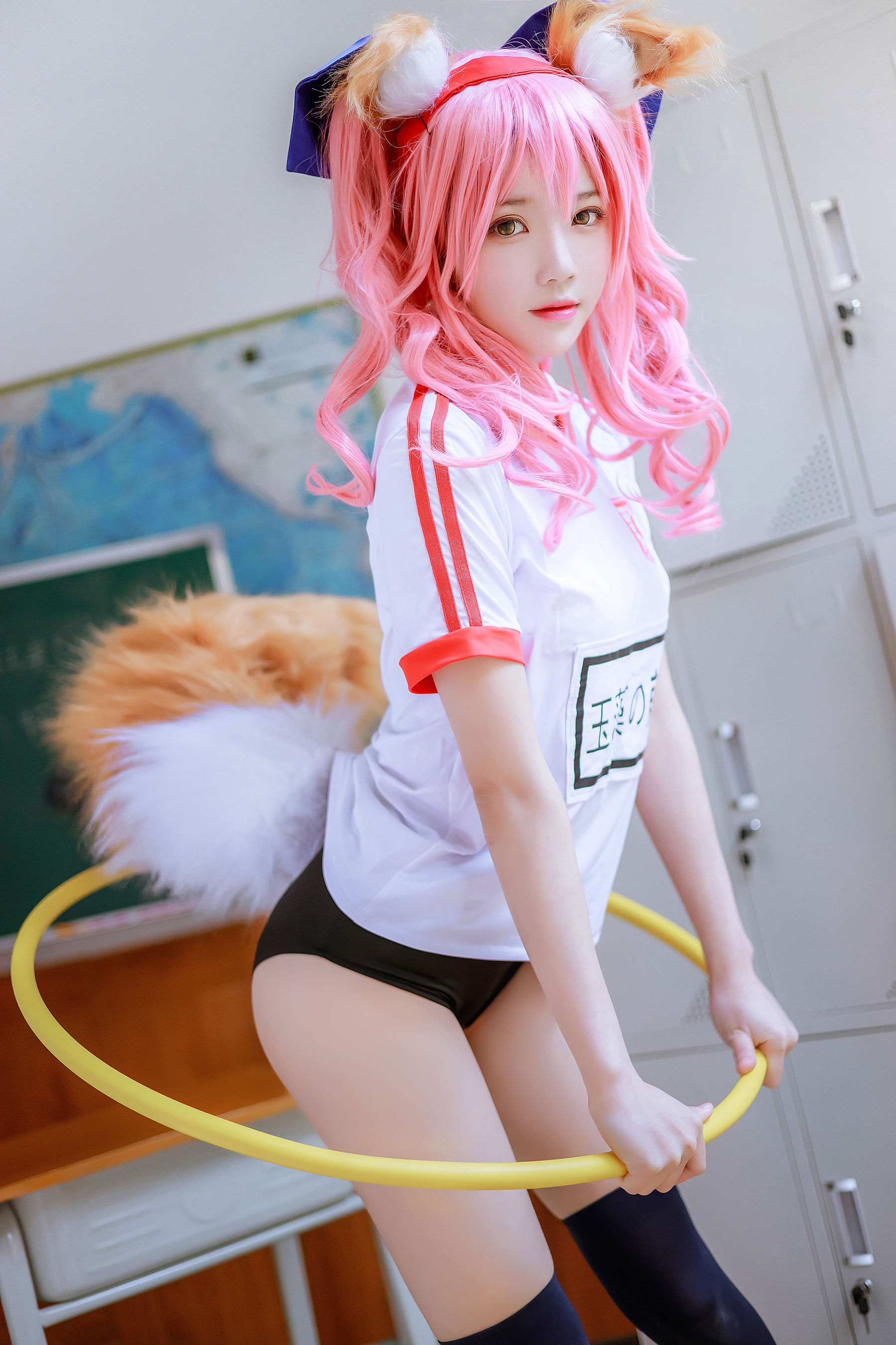 [网红COSER写真] 桜桃喵 - 玉藻前体操服