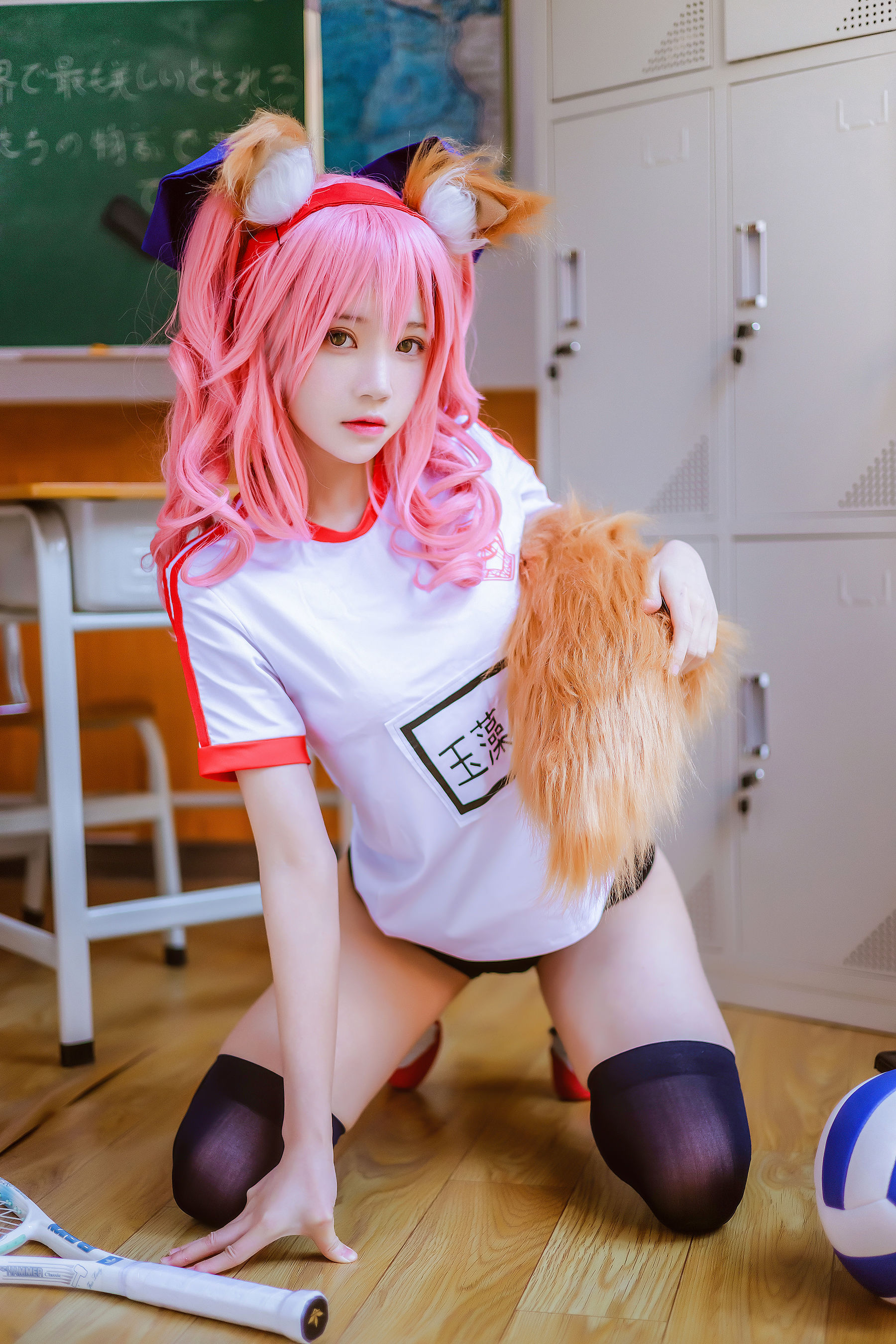 [网红COSER写真] 桜桃喵 - 玉藻前体操服