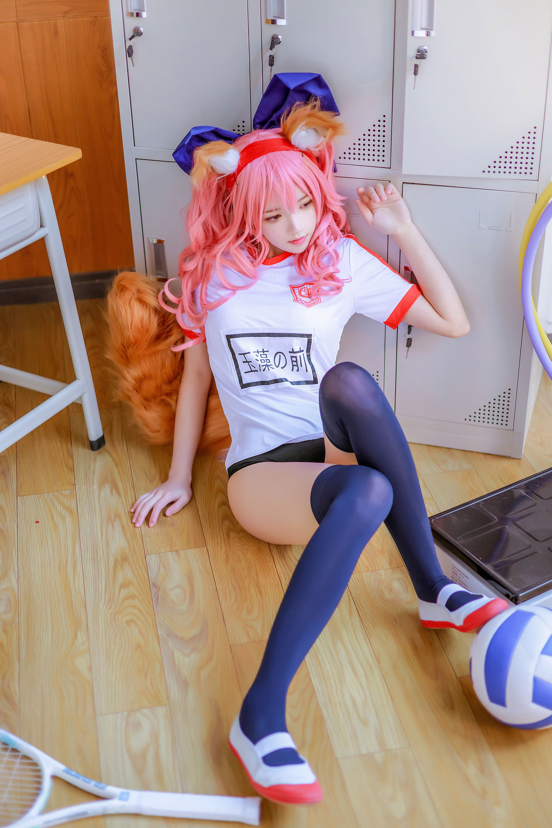 [网红COSER写真] 桜桃喵 - 玉藻前体操服
