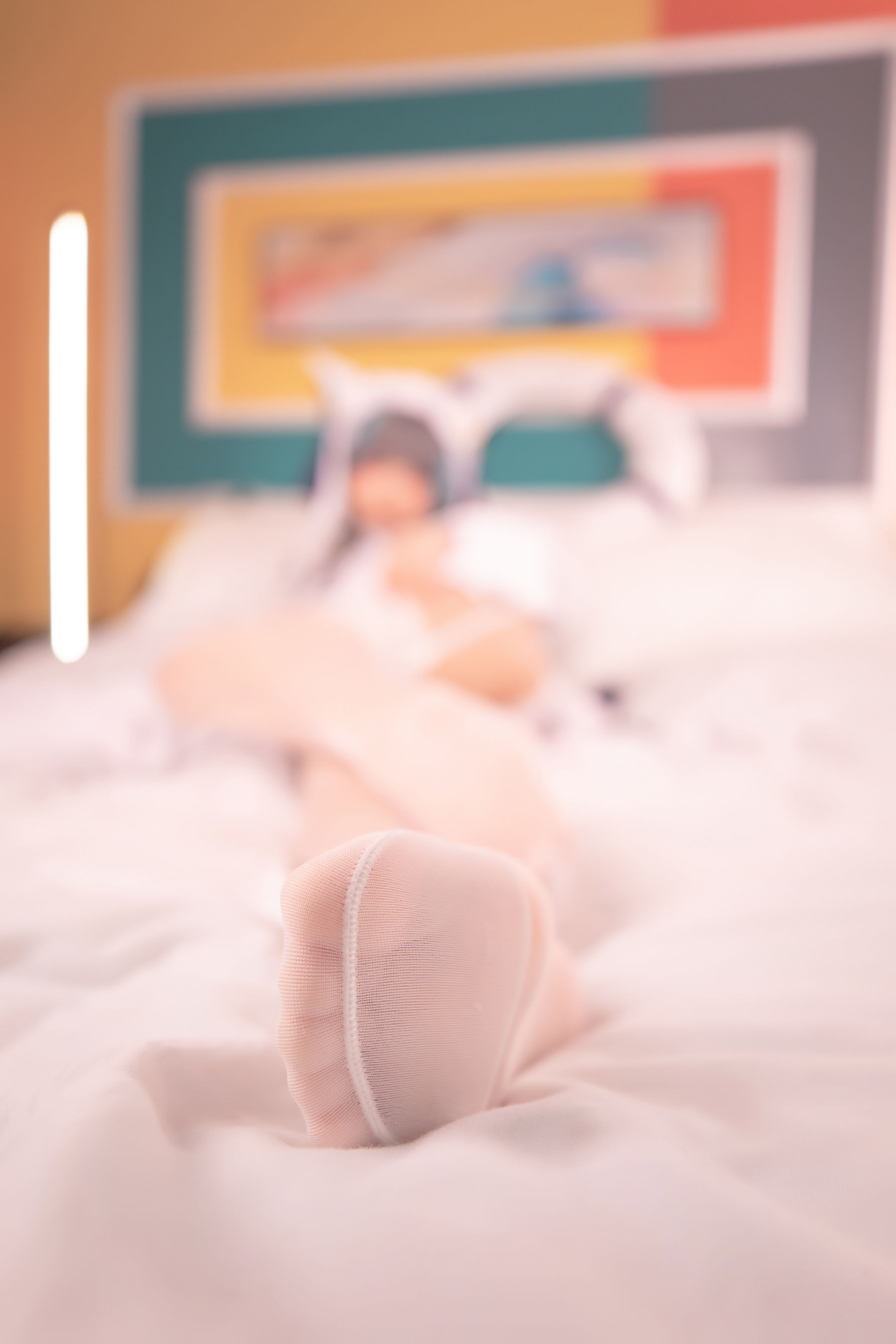 [网红COSER写真] 萝莉神楽板真冬 之柴郡 - 纯色庭院
