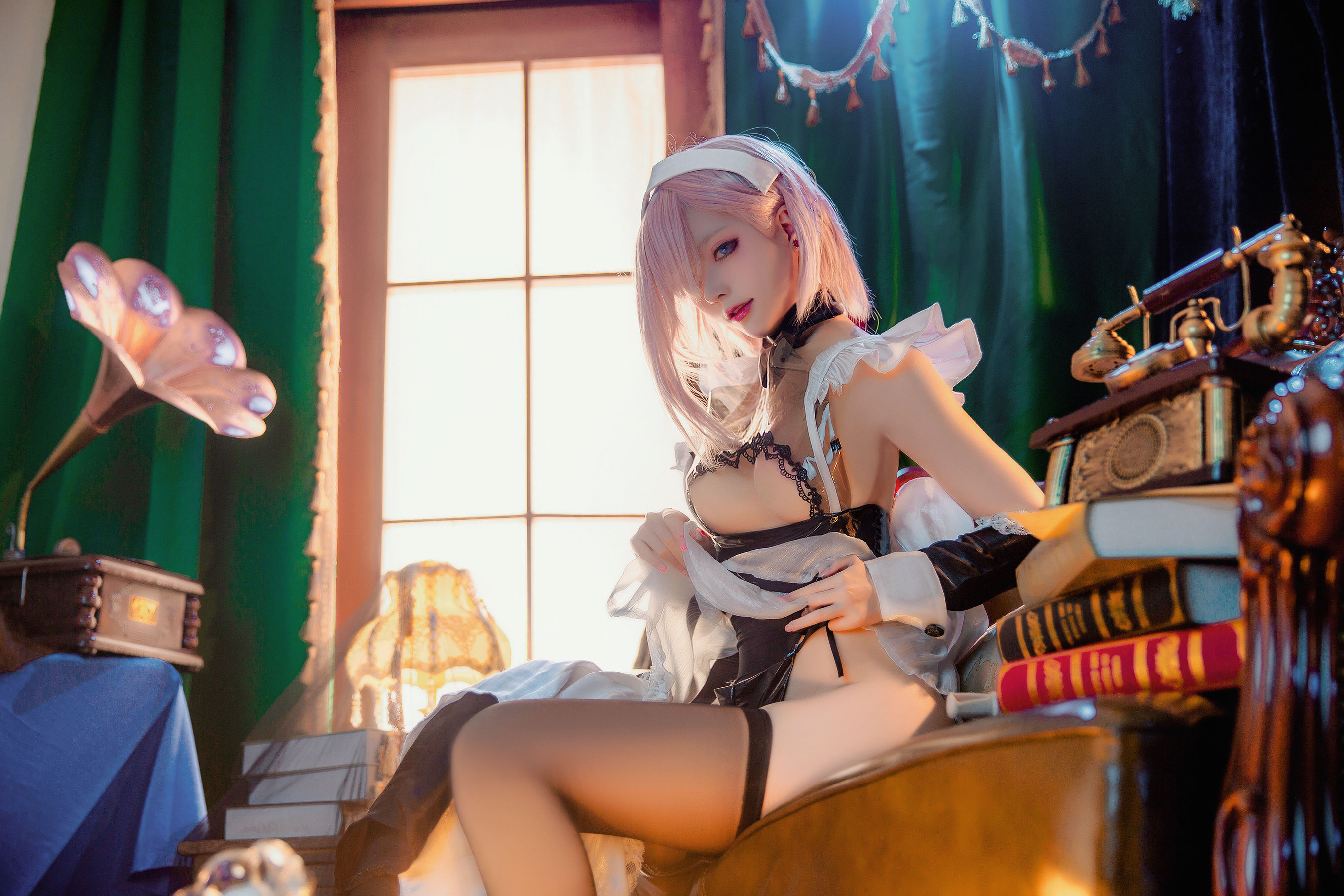 [网红COSER写真] 起司块wii写真 - 宫本武藏 女仆