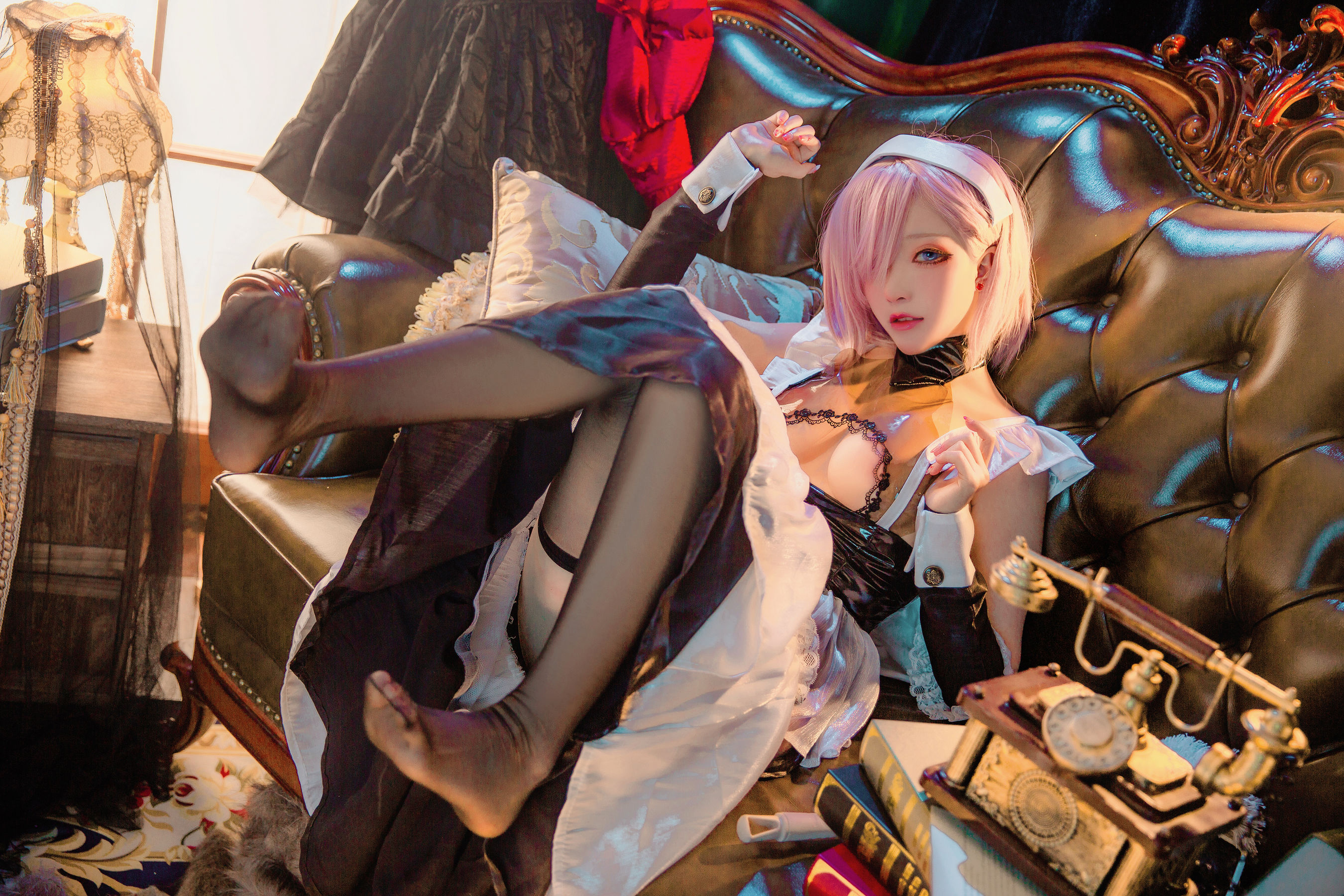 [网红COSER写真] 起司块wii写真 - 宫本武藏 女仆