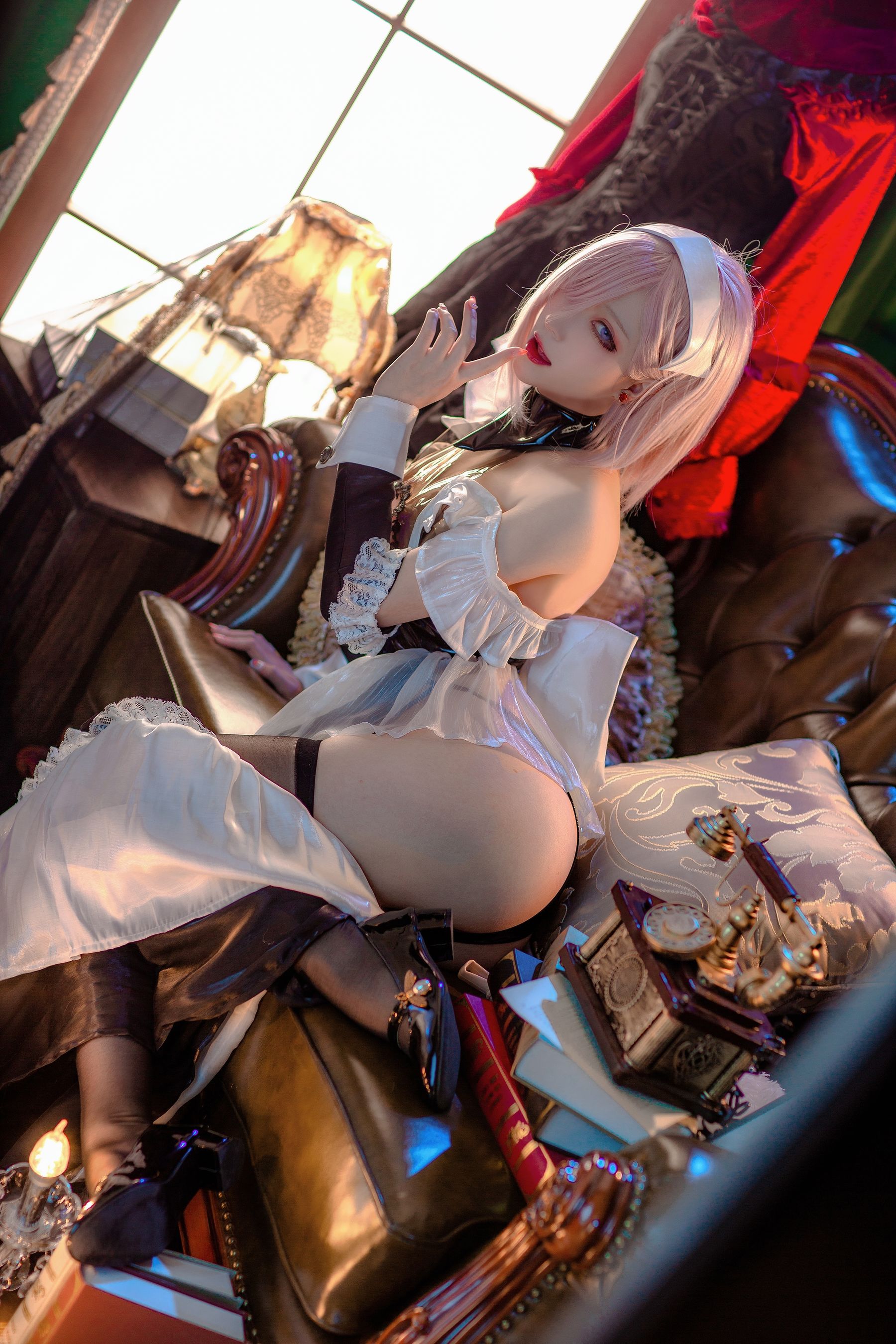 [网红COSER写真] 起司块wii写真 - 宫本武藏 女仆