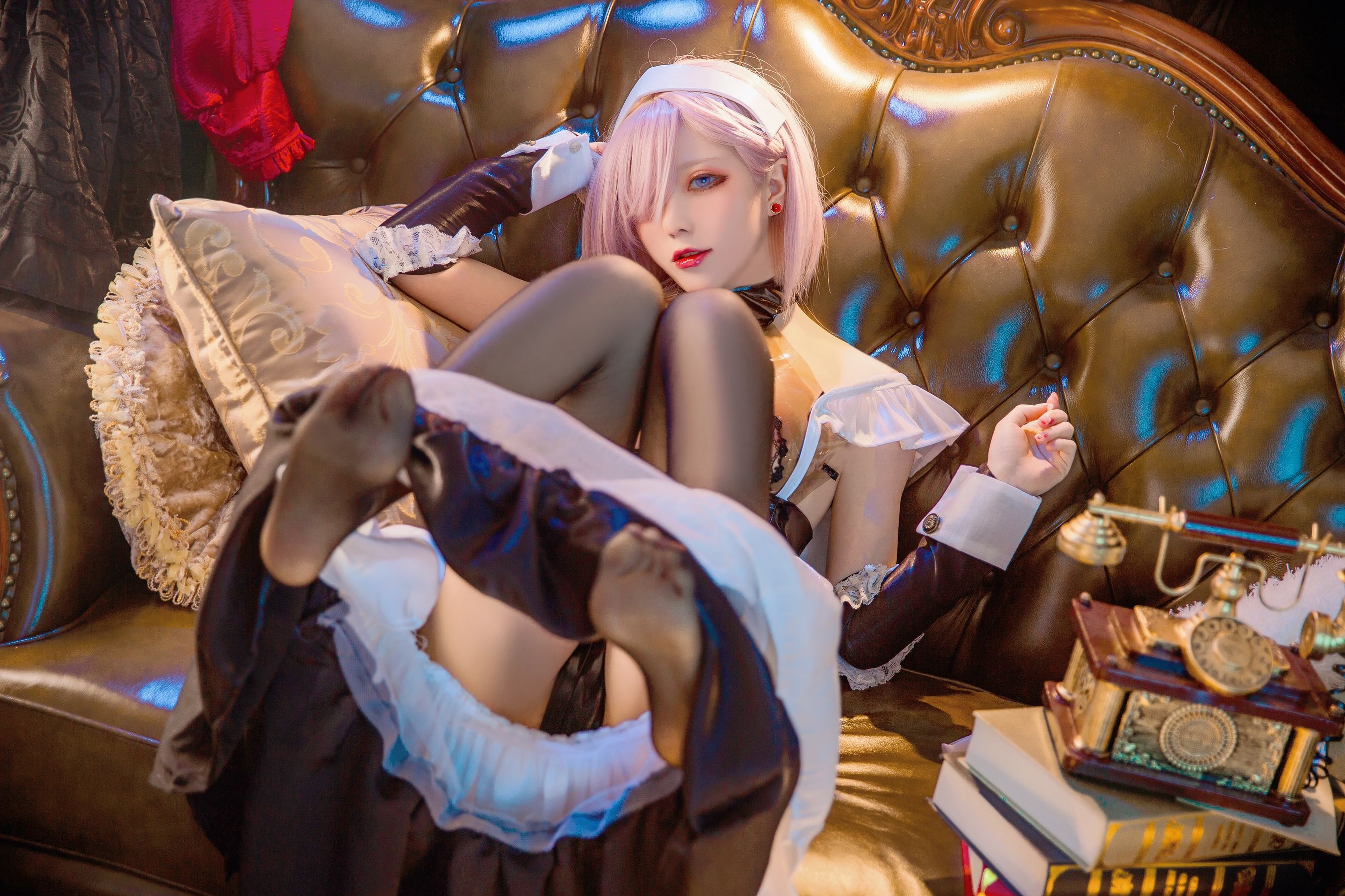 [网红COSER写真] 起司块wii写真 - 宫本武藏 女仆