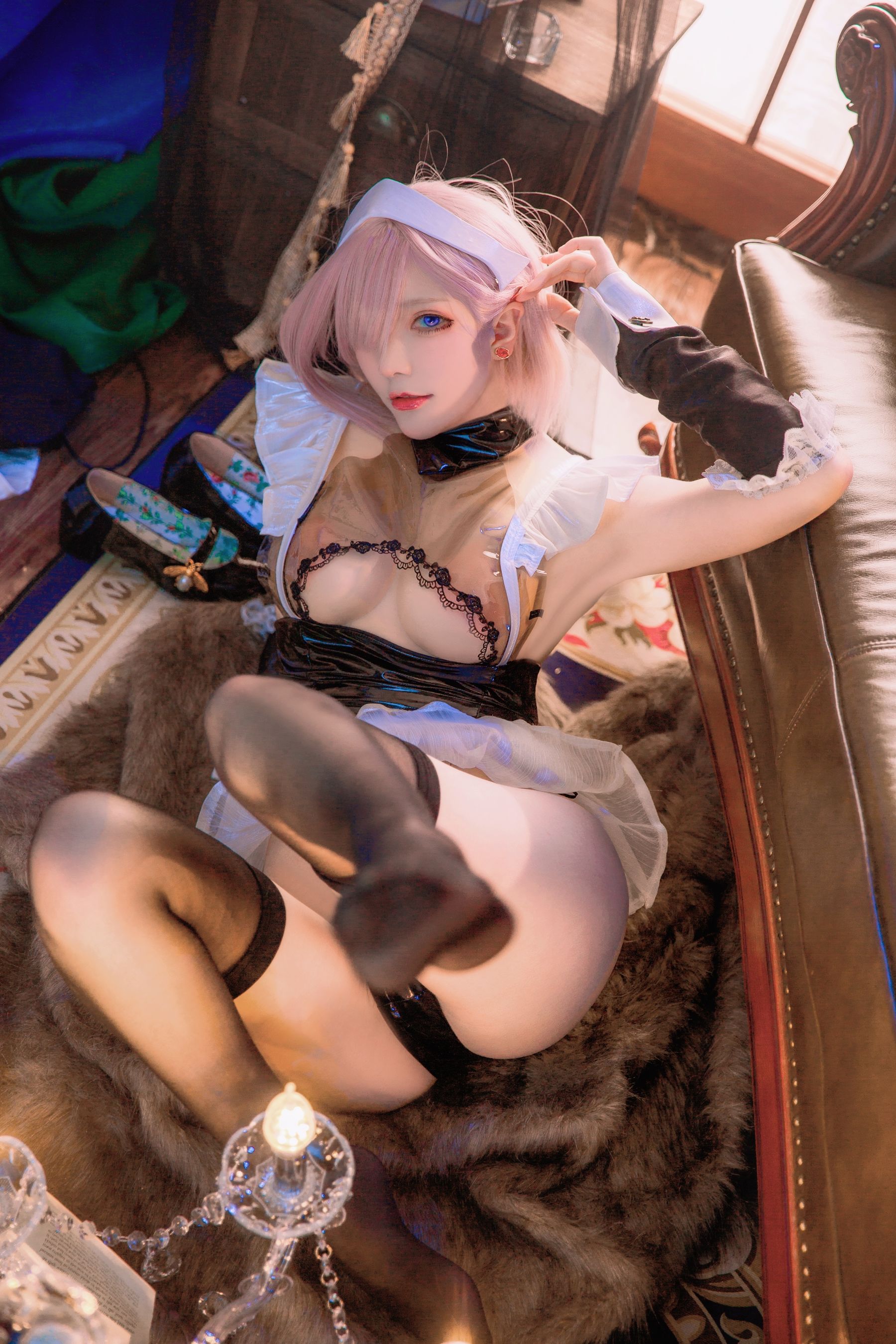 [网红COSER写真] 起司块wii写真 - 宫本武藏 女仆