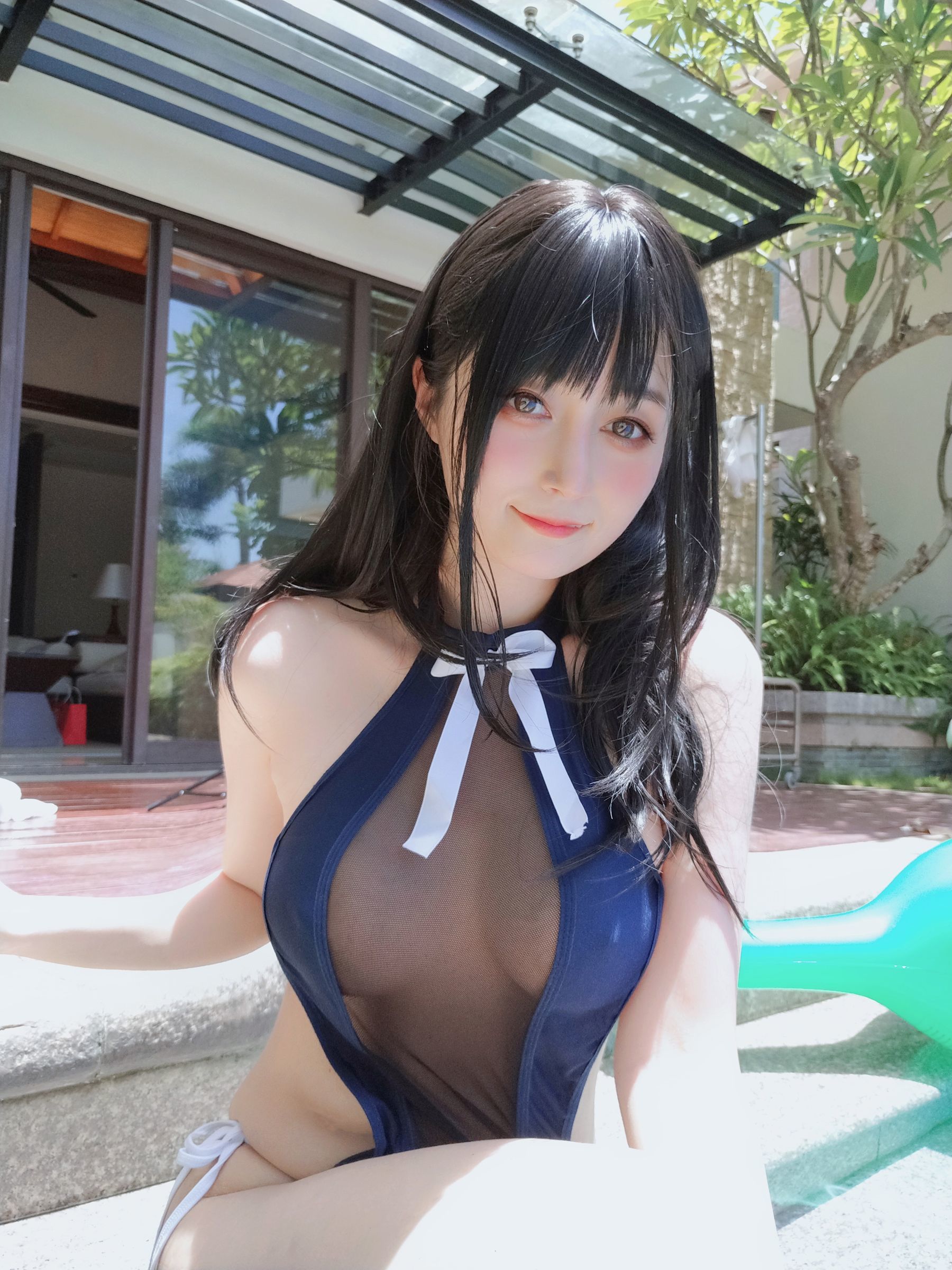 [网红COSER写真] Coser小姐姐白银 - 镂空泳衣