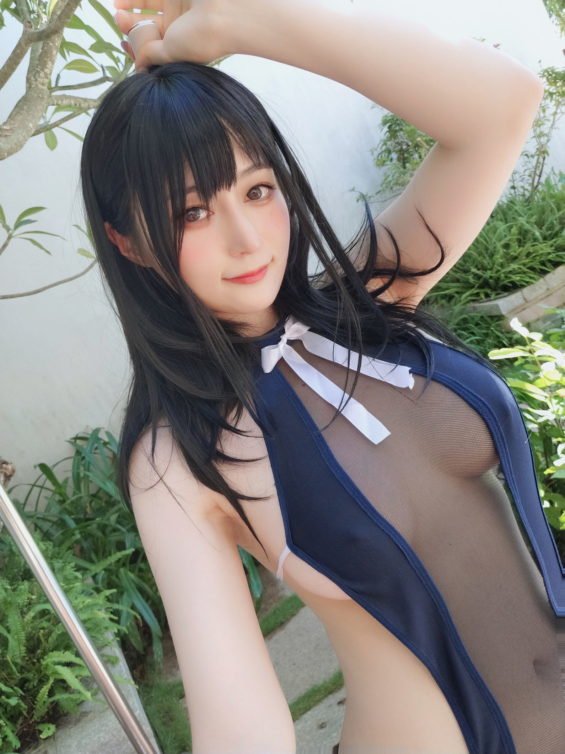 [网红COSER写真] Coser小姐姐白银 - 镂空泳衣
