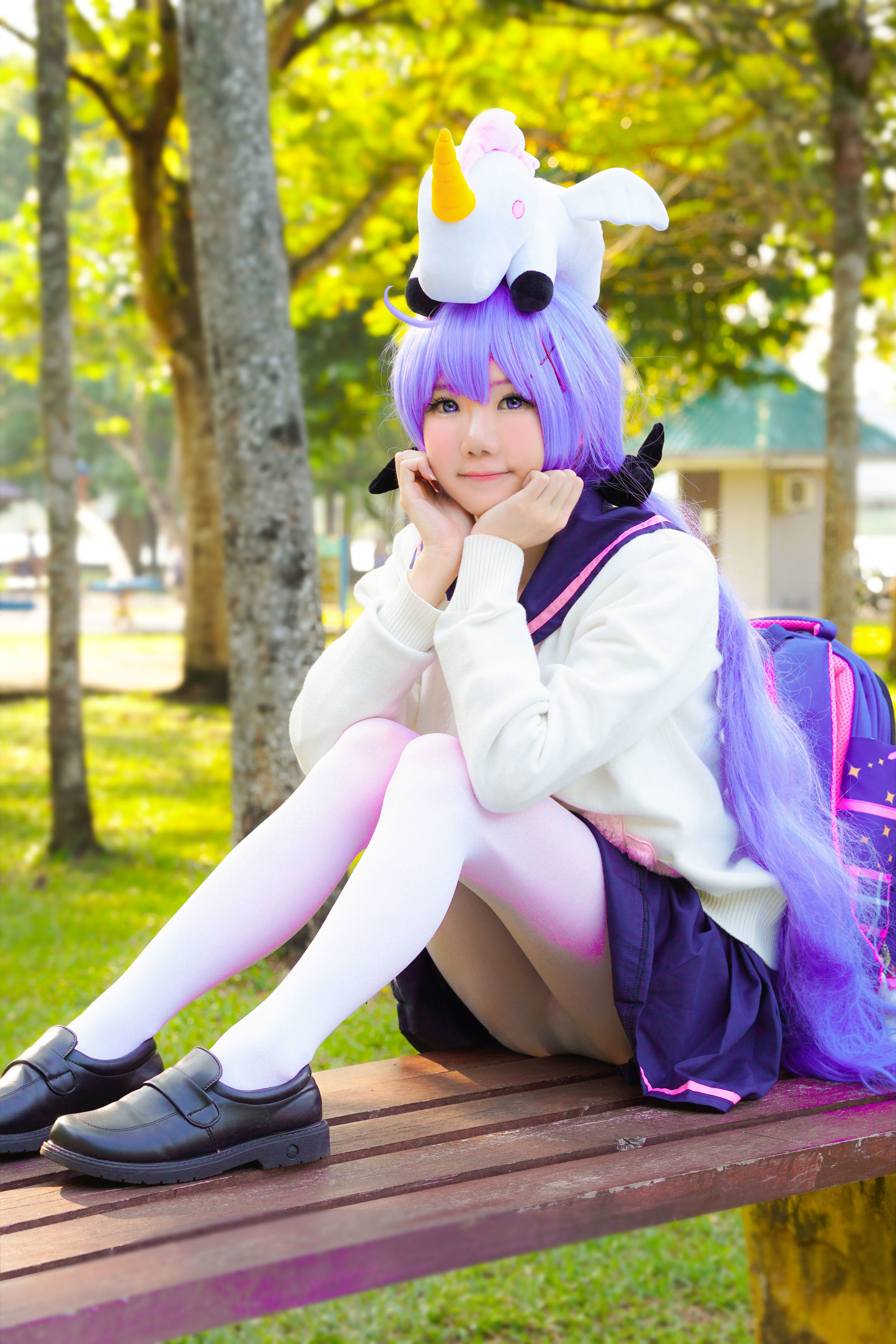 [网红COSER写真] Sally Dorasnow - Unicorn JK Set