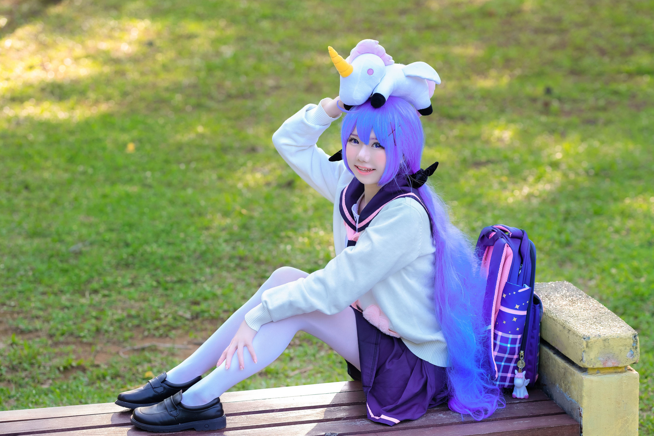 [网红COSER写真] Sally Dorasnow - Unicorn JK Set